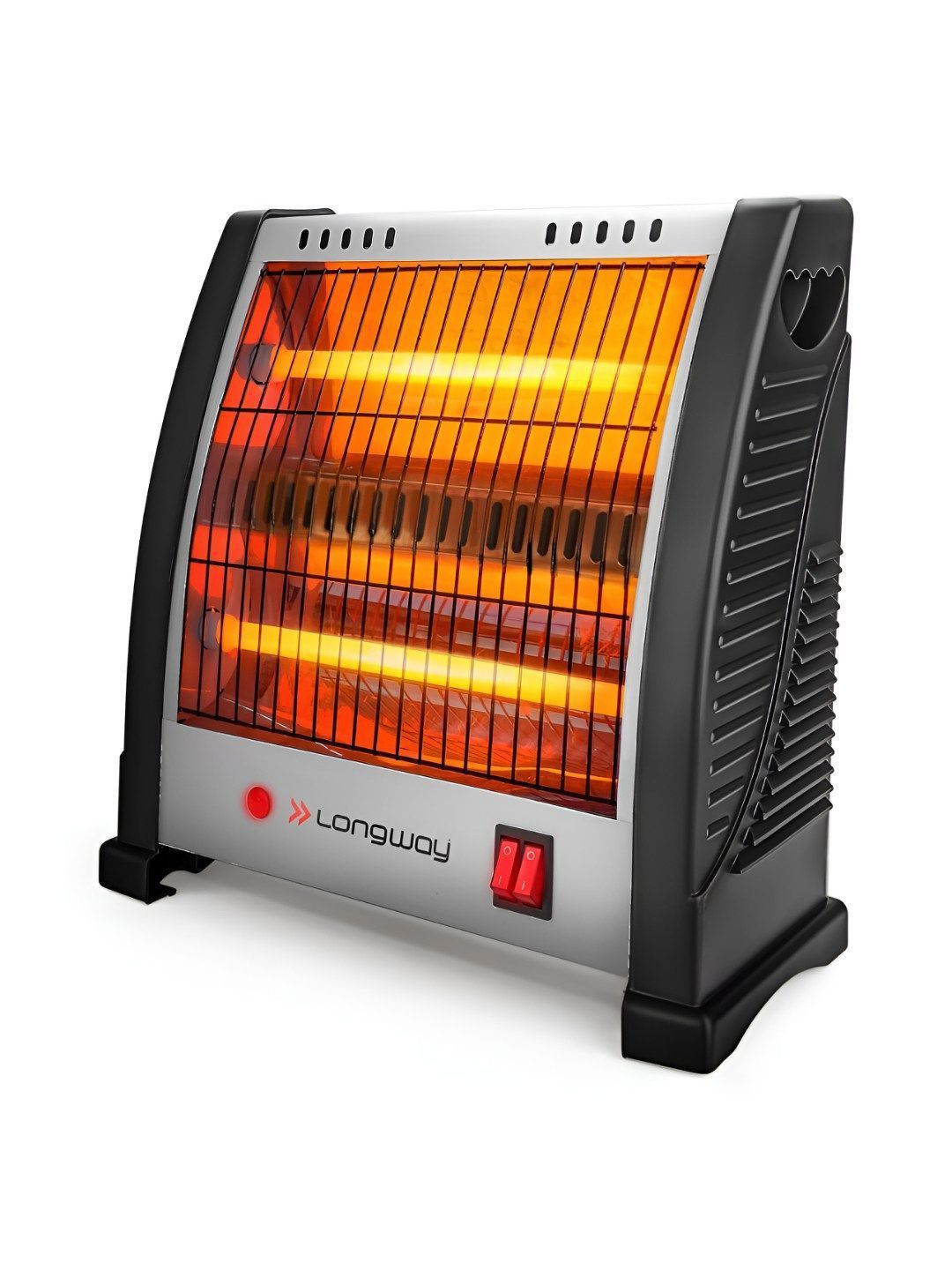 Longway Grey 800 W 2 Rod Halogen Room Heater With ISI Approved