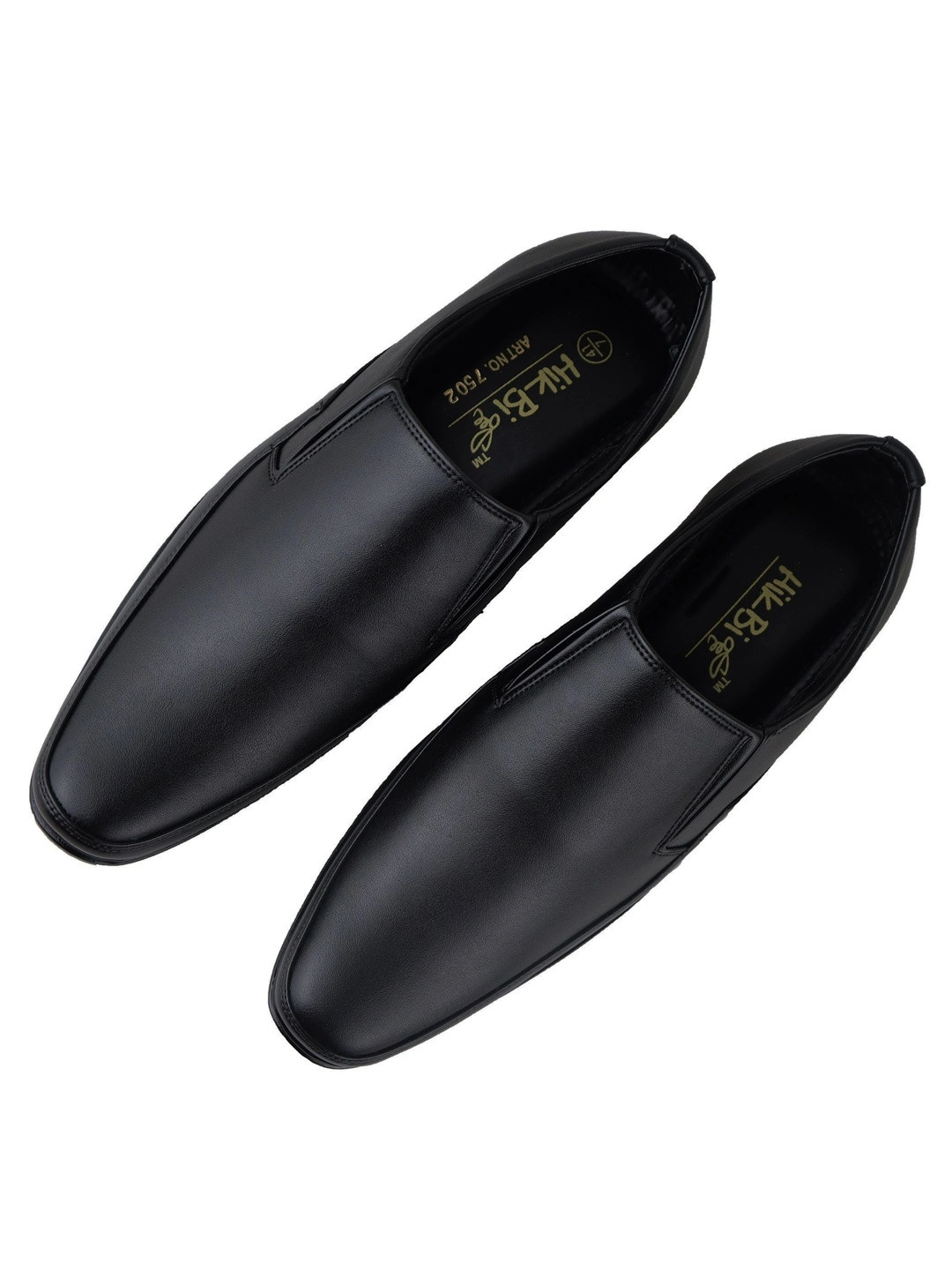 HikBi Men Leather Formal Slip-On Shoes