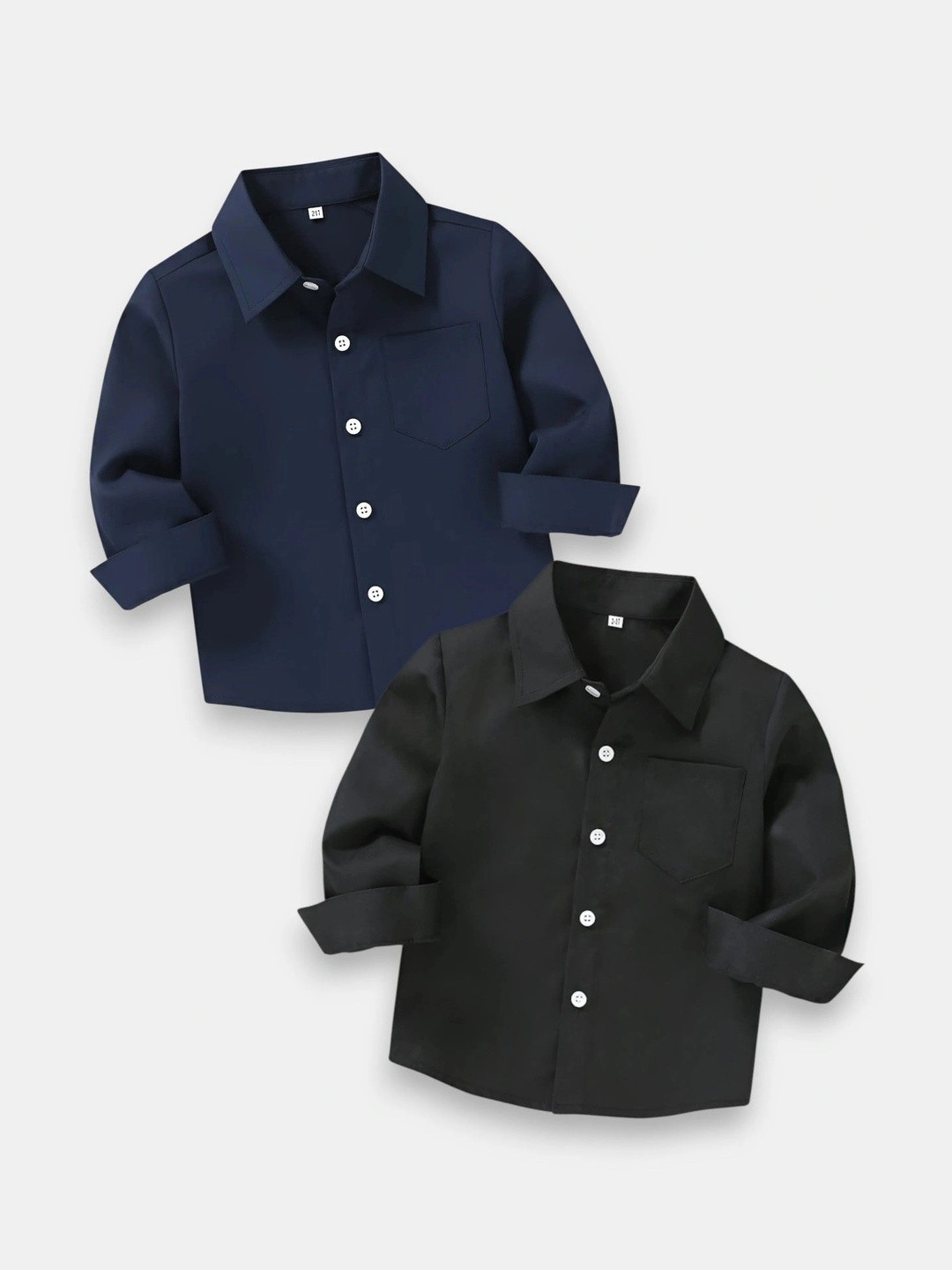 Killer Boys Pack of 2 Classic Spread Collar Cotton Casual Shirts