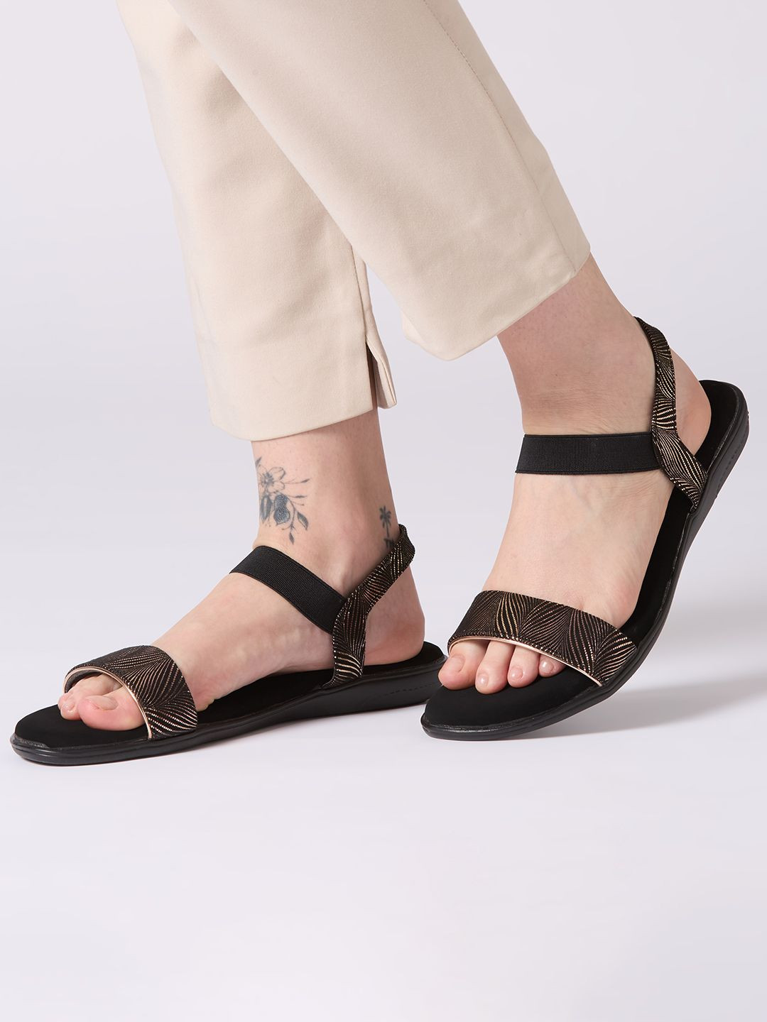 V-WALK Women Printed Open Toe Flats