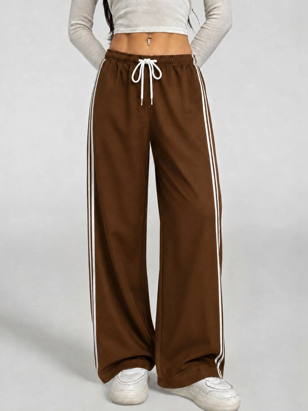 SAKHWALA Women Wide Leg Training Joggers