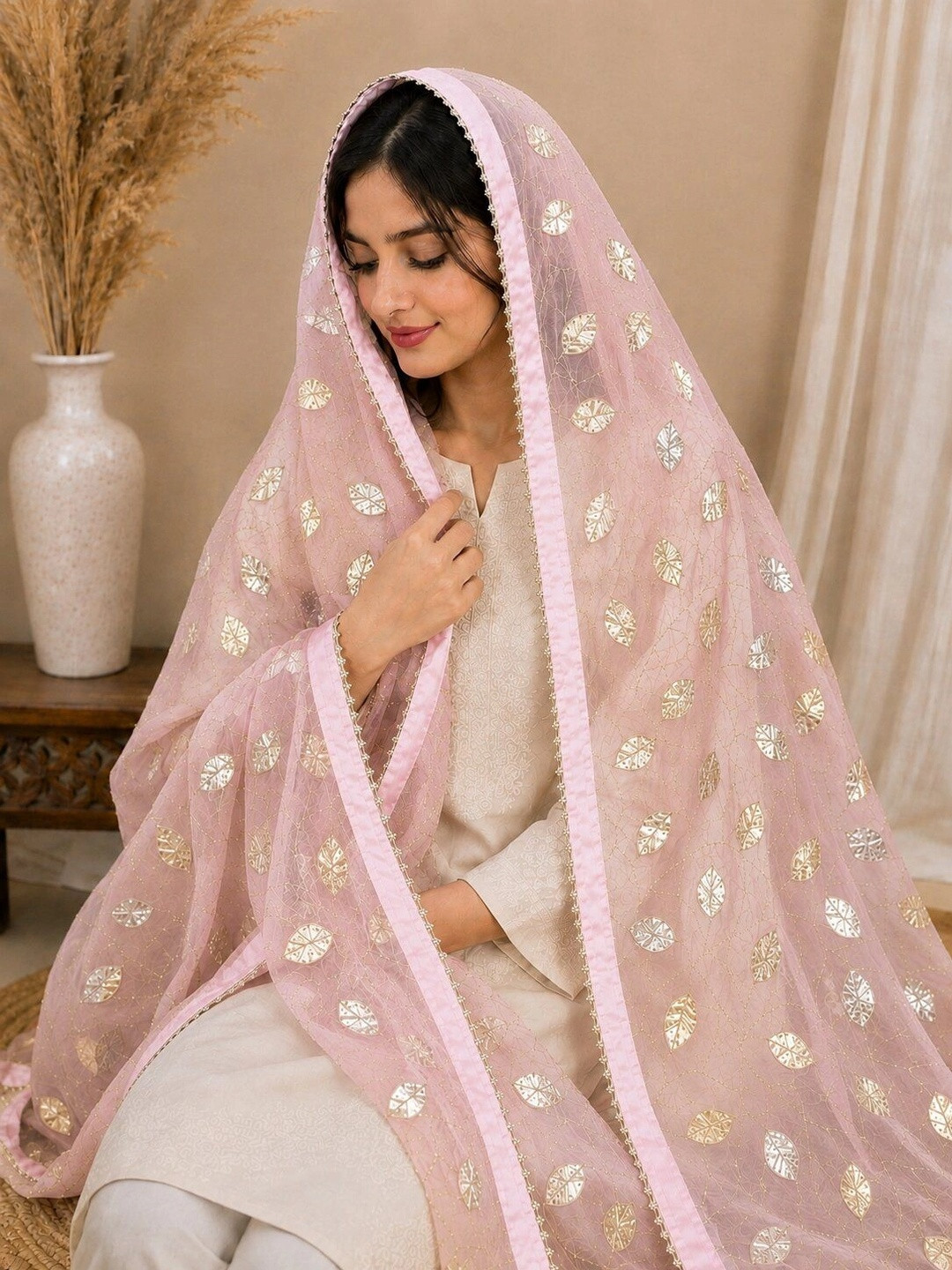 NOORFASHION Ethnic Motifs Dupatta with Zari