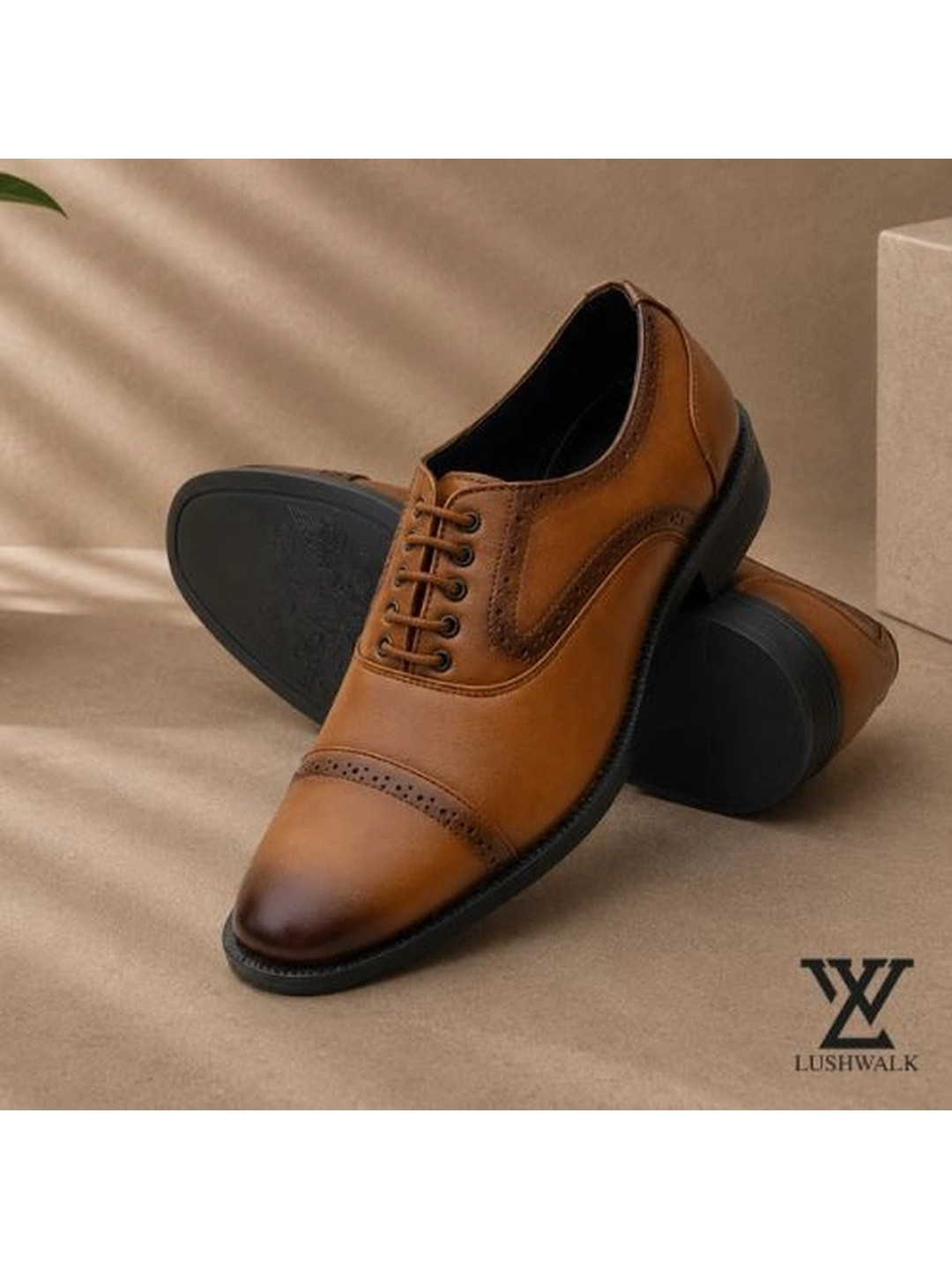 Lushwalk Men Leather Pointed-Toe Formal Shoes