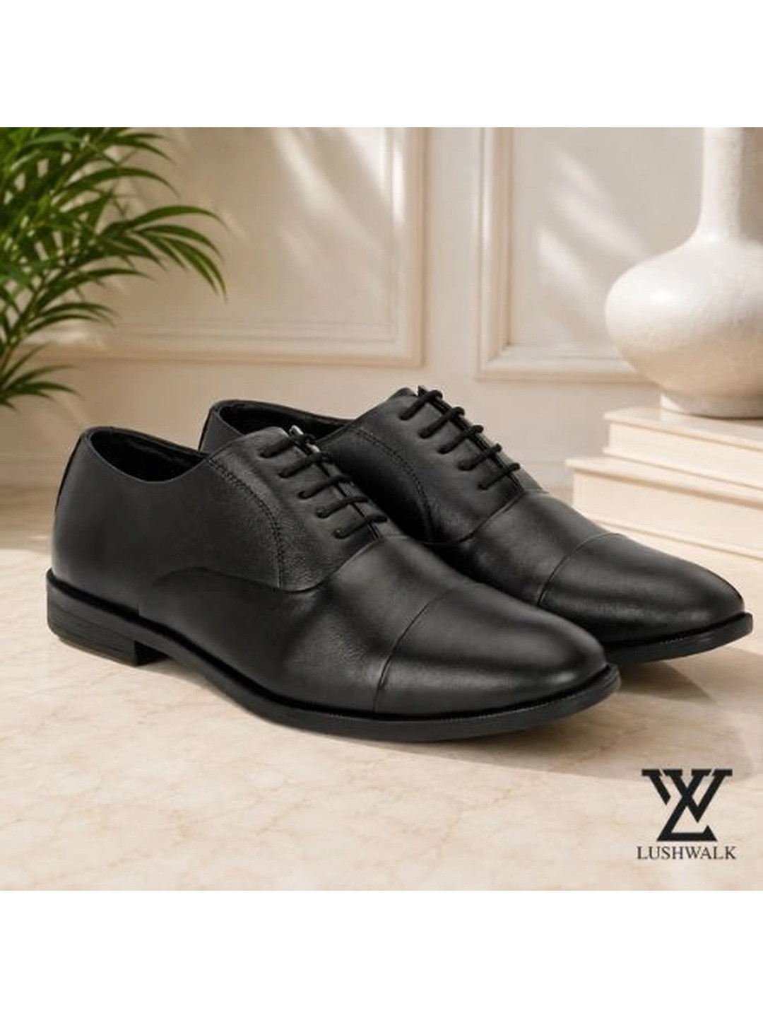 Lushwalk Men Leather Pointed-Toe Formal Shoes
