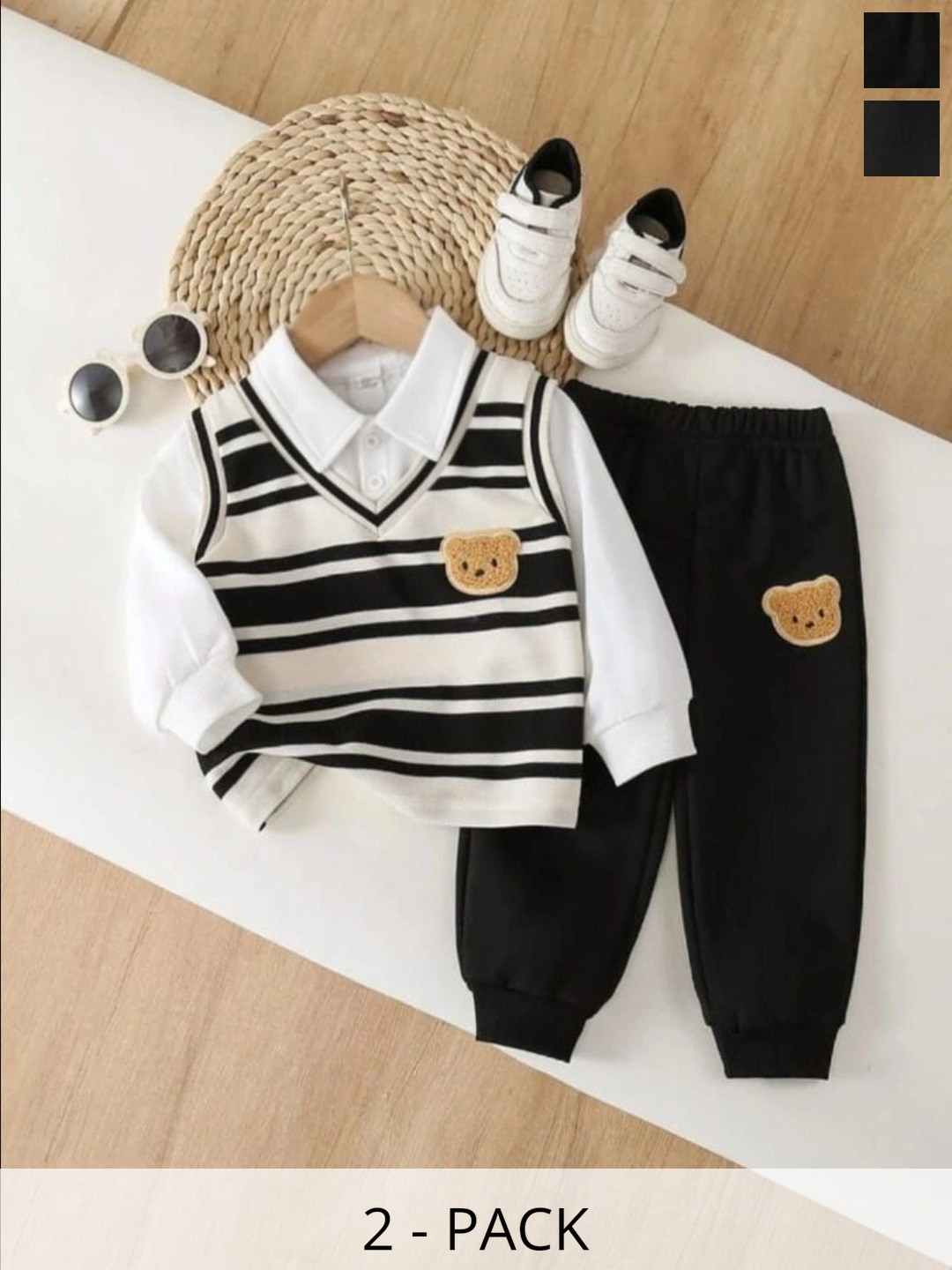 ELPIXIE FASHION Unisex Kids Striped T-shirt and Shirt