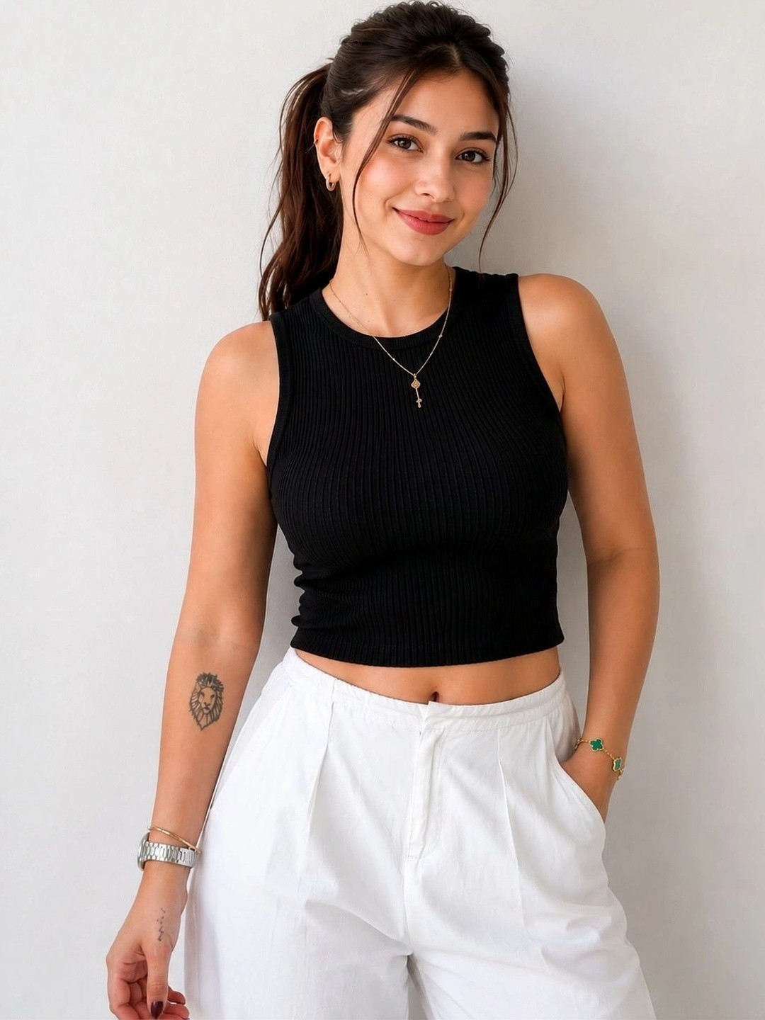 GLOWBERRY Cotton Crop Top