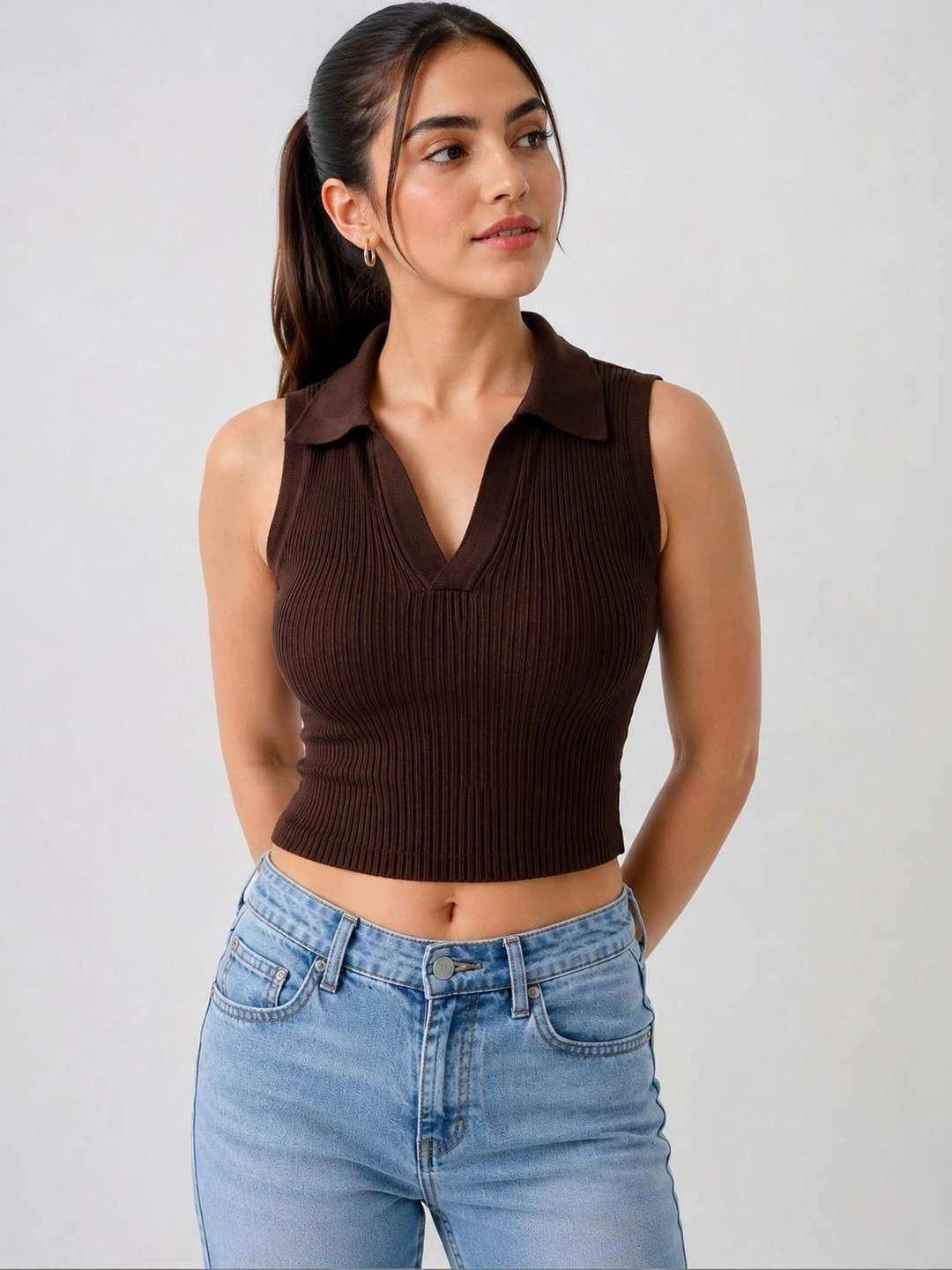 GLOWBERRY Cotton Crop Top