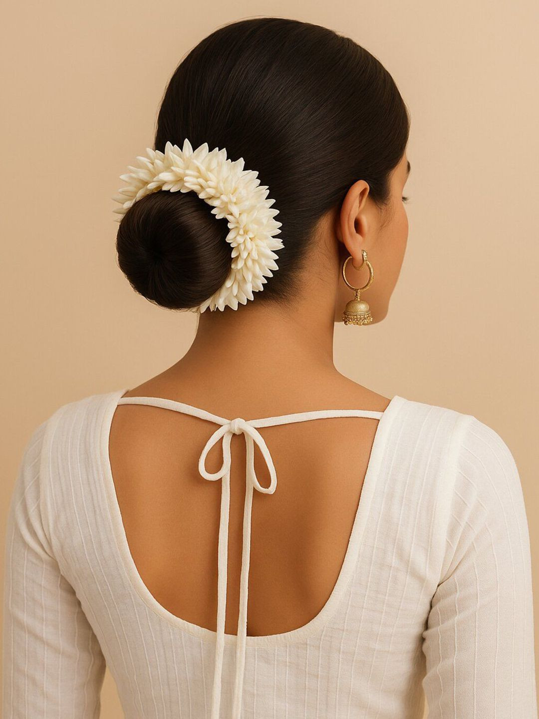 Haute Handles Women Artificial Jasmine Gajra Ponytail Holders