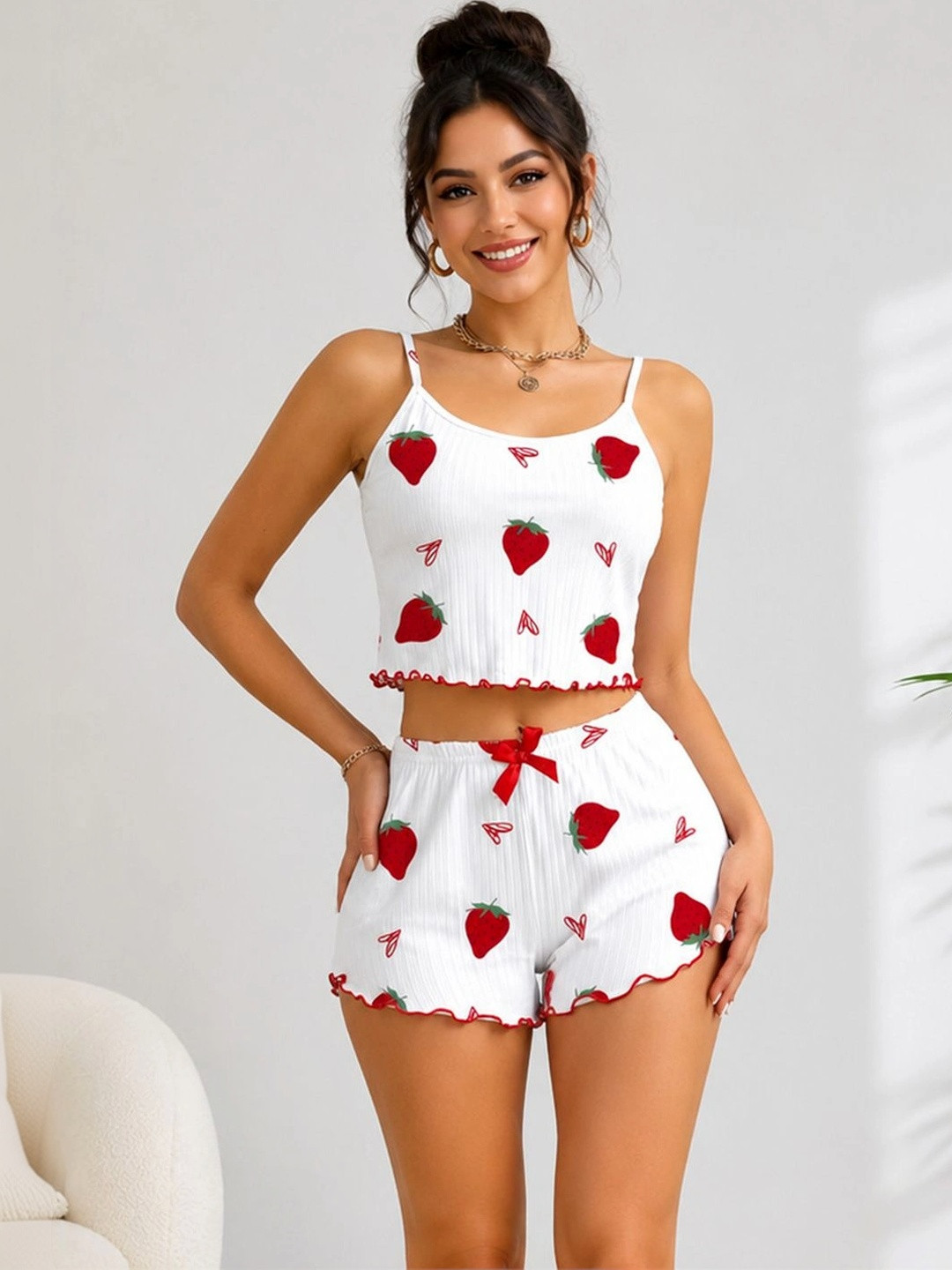 GoAngela Women Printed Night suit
