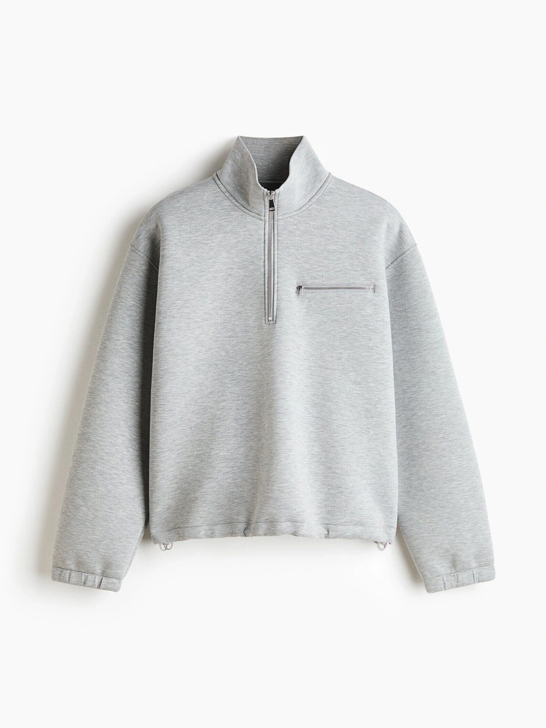 H&M Relaxed Fit Zip-Top Scuba Sweatshirt - Image 1
