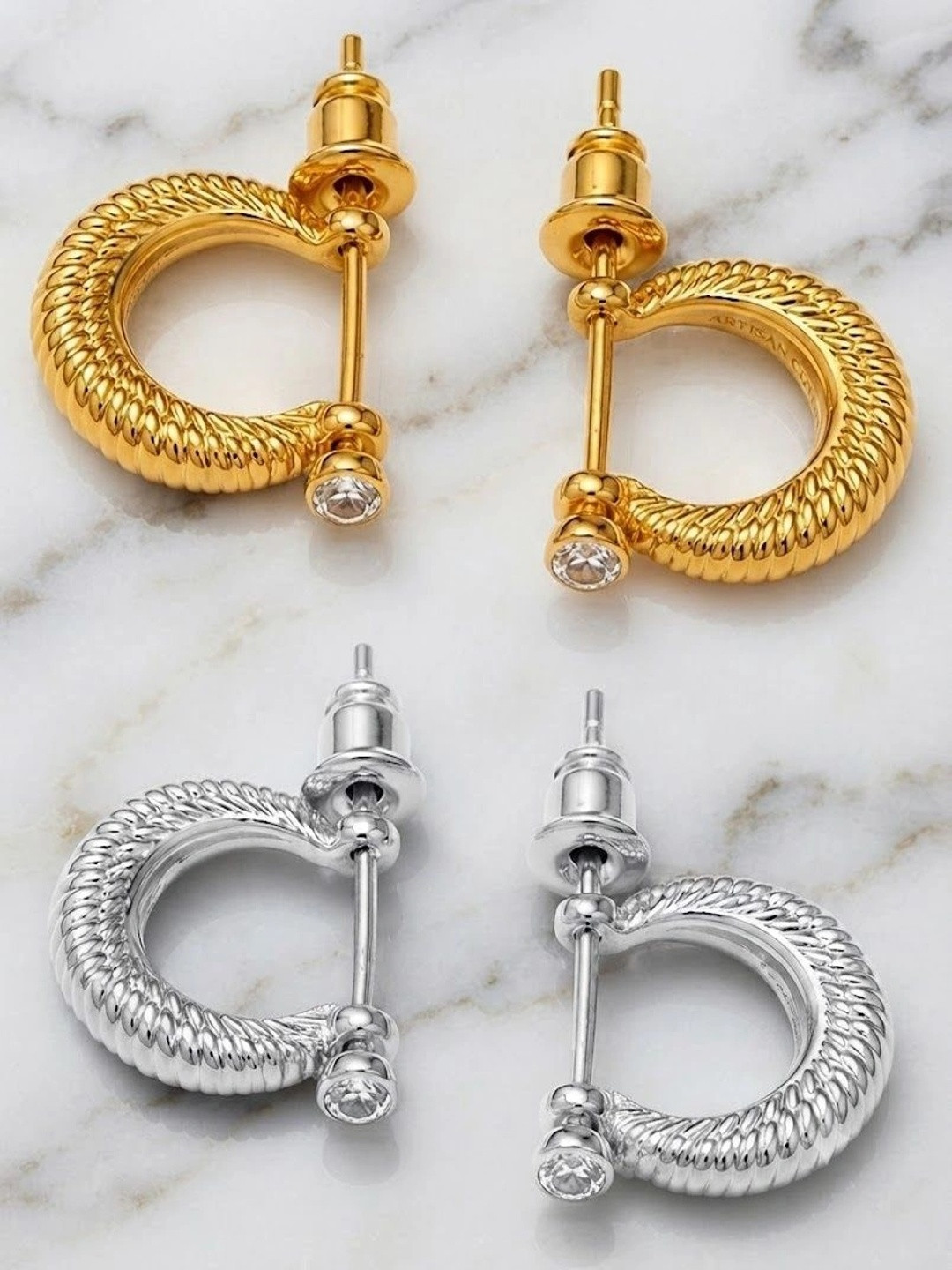 Uniqon Circular Half Hoop Earrings