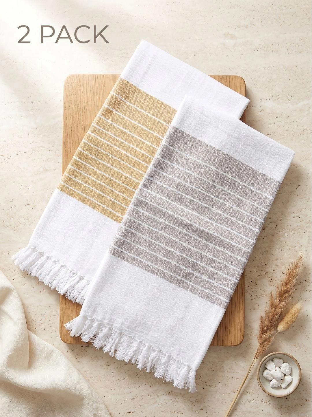 Ramraj Multicoloured 2 Printed Cotton 350 GSM Bath Towel
