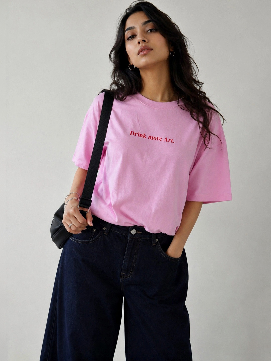LAHOTZ Women Typography Printed T-shirt
