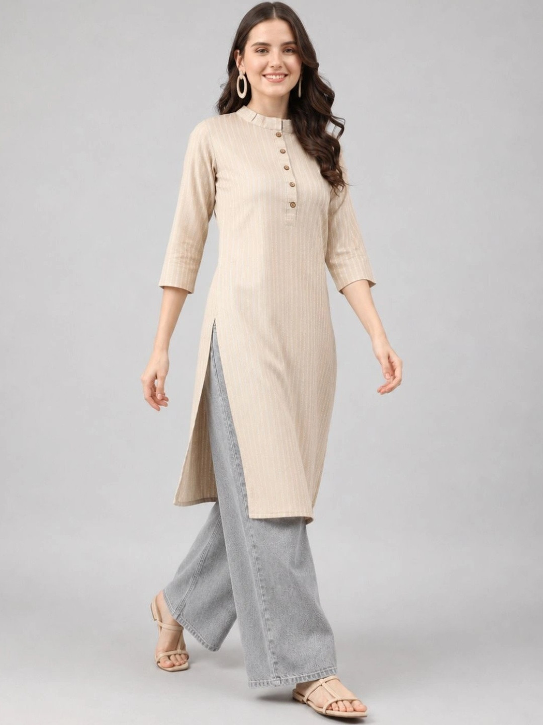 Anouk X fwd Women Striped Kurta