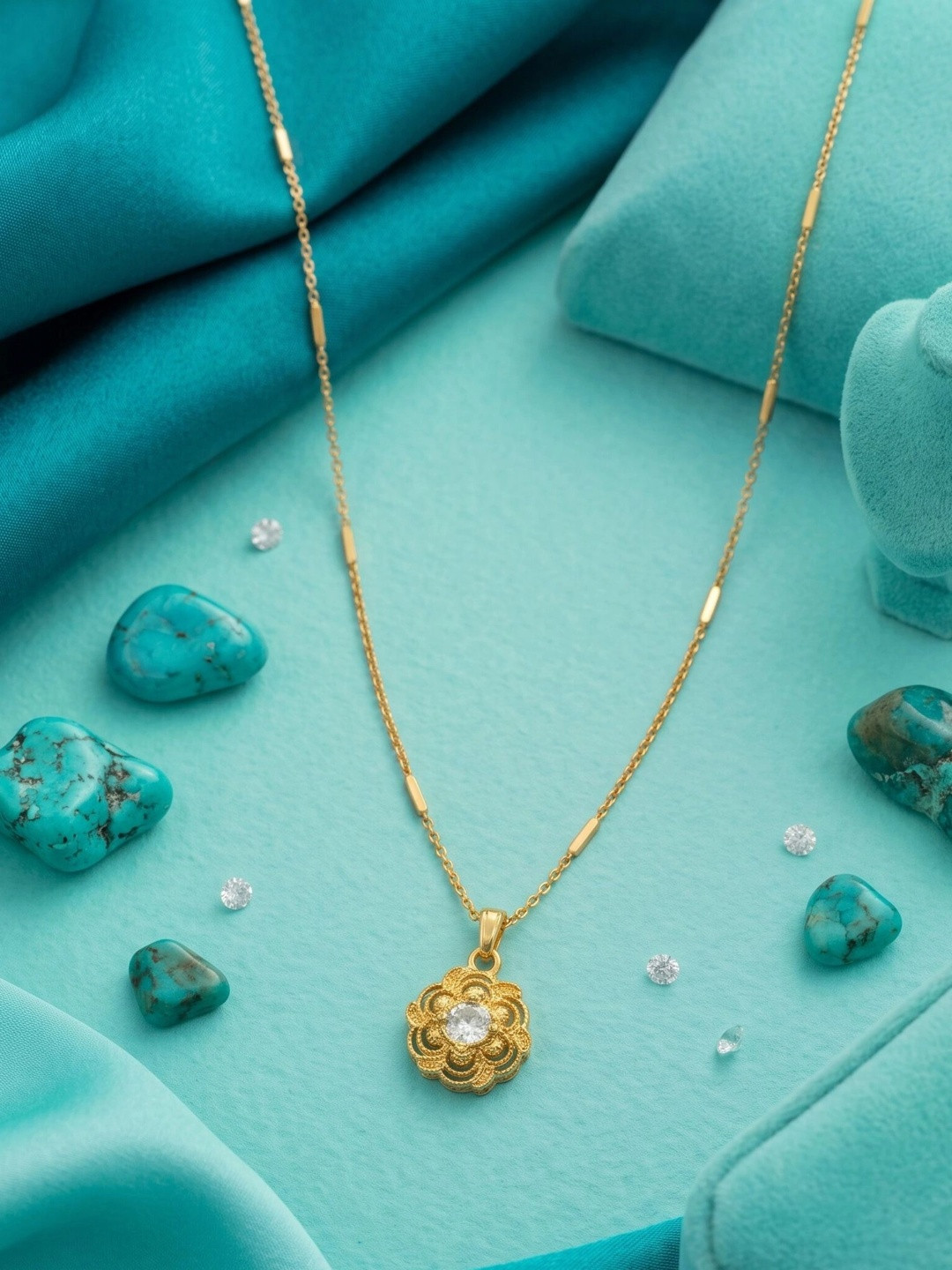 Sangria Brass Gold-Plated Necklace