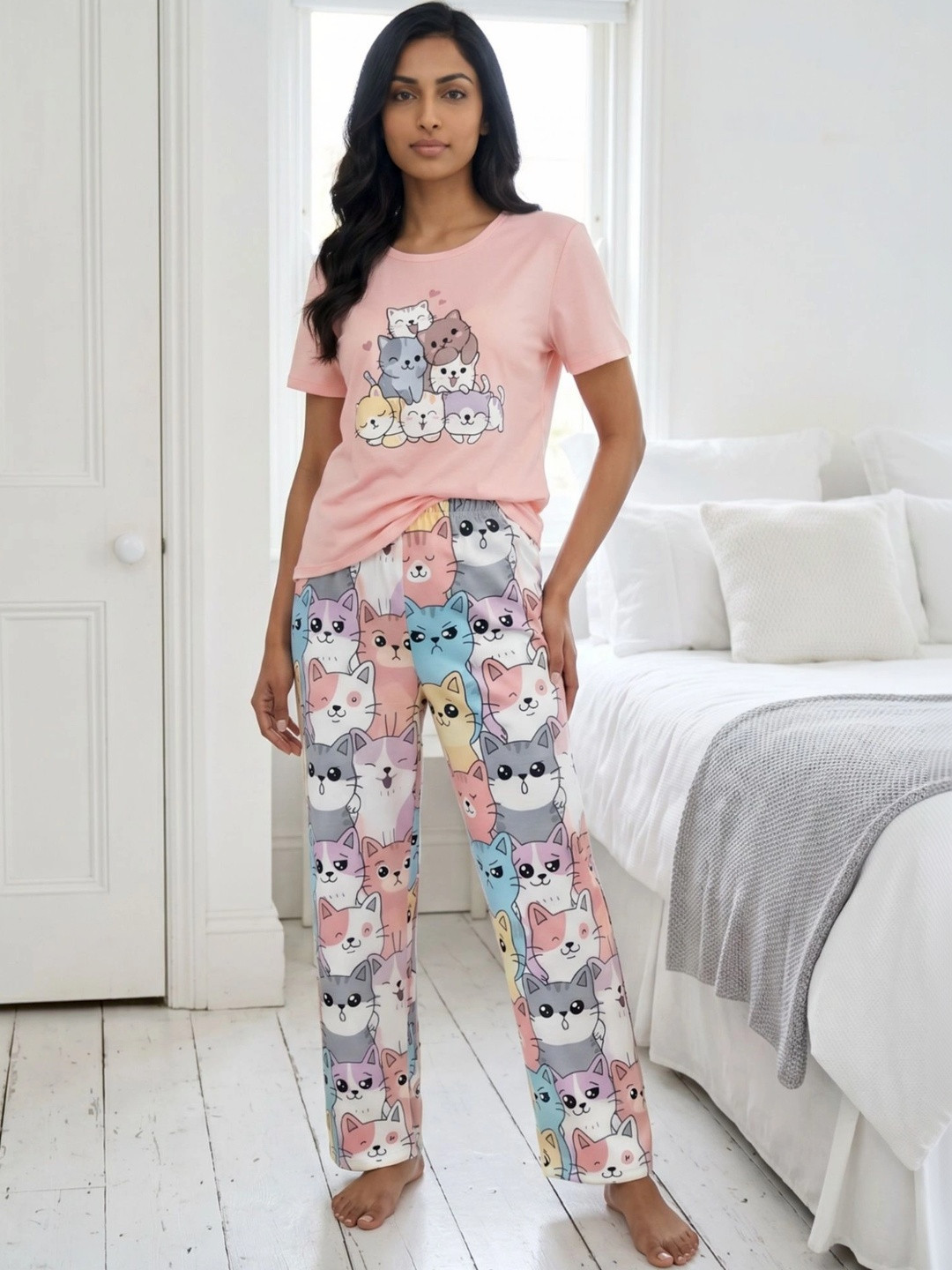ZILON Women Printed Night suit