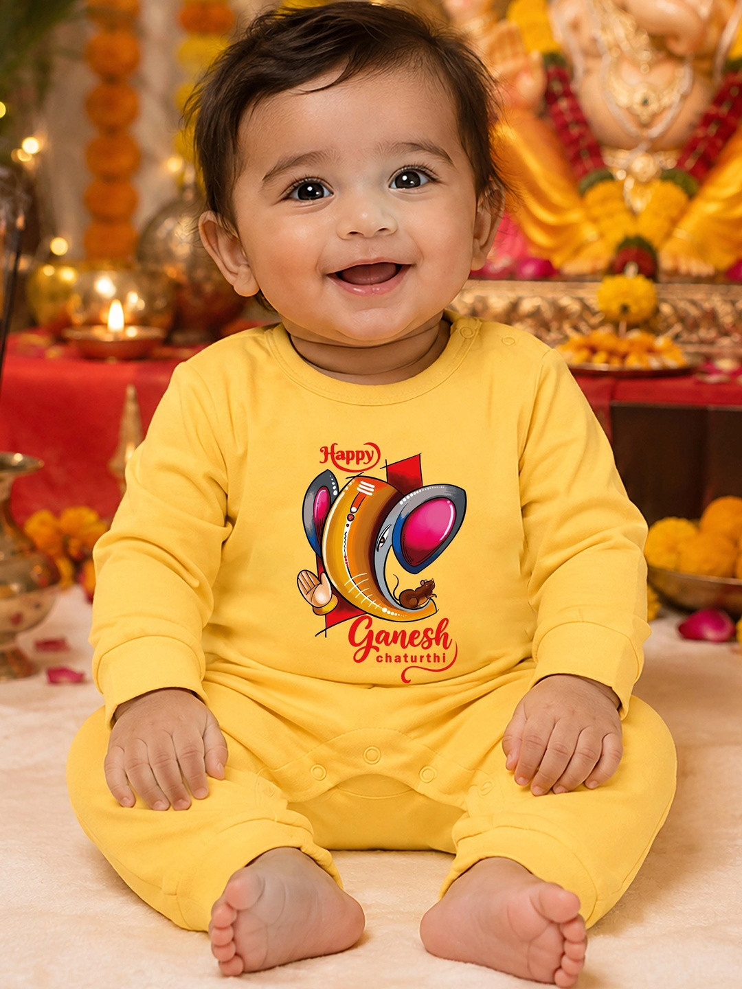BLUSHES Infants Printed Cotton Rompers