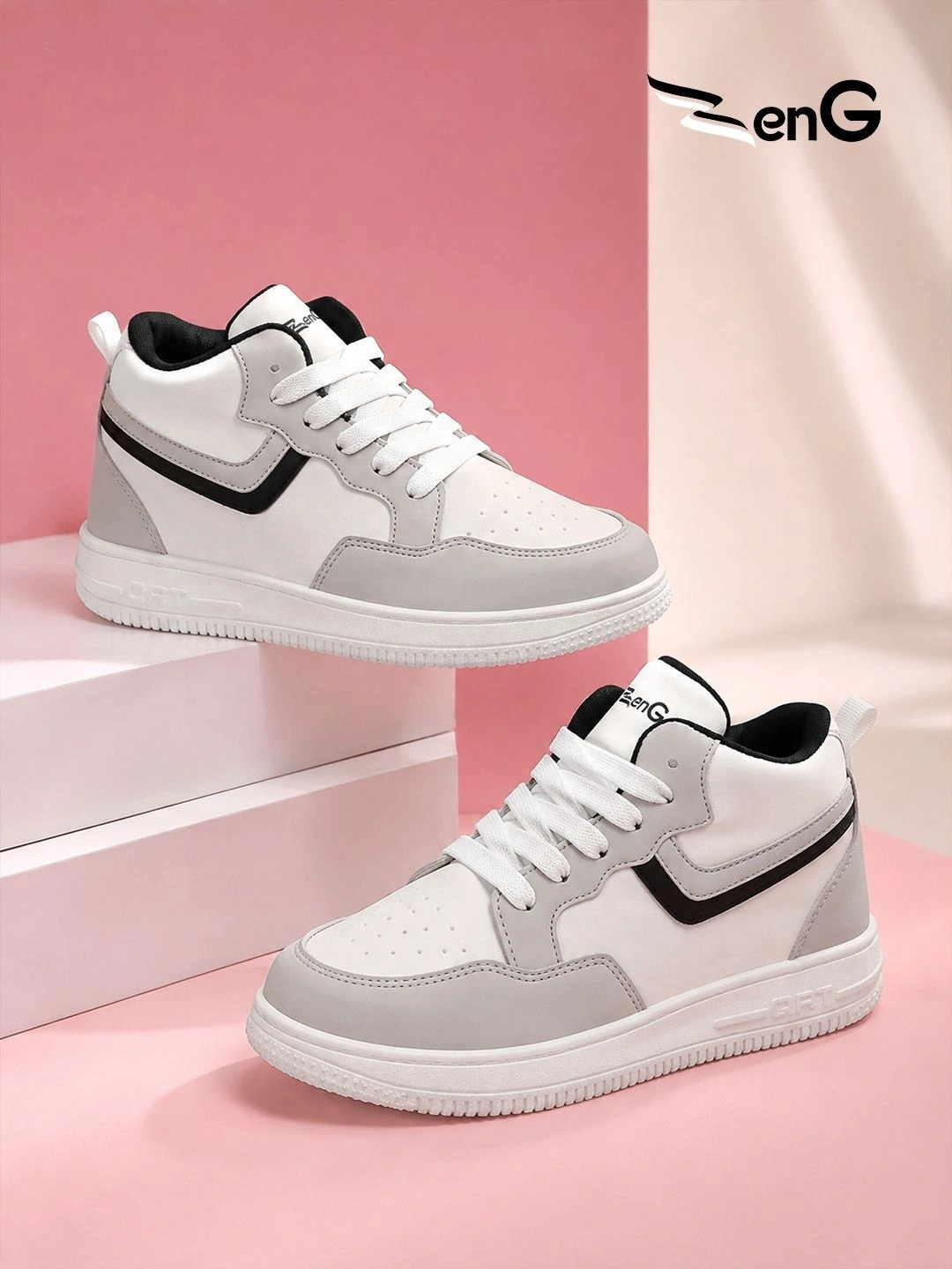 ZENG Men Colourblocked High-Top Sneakers