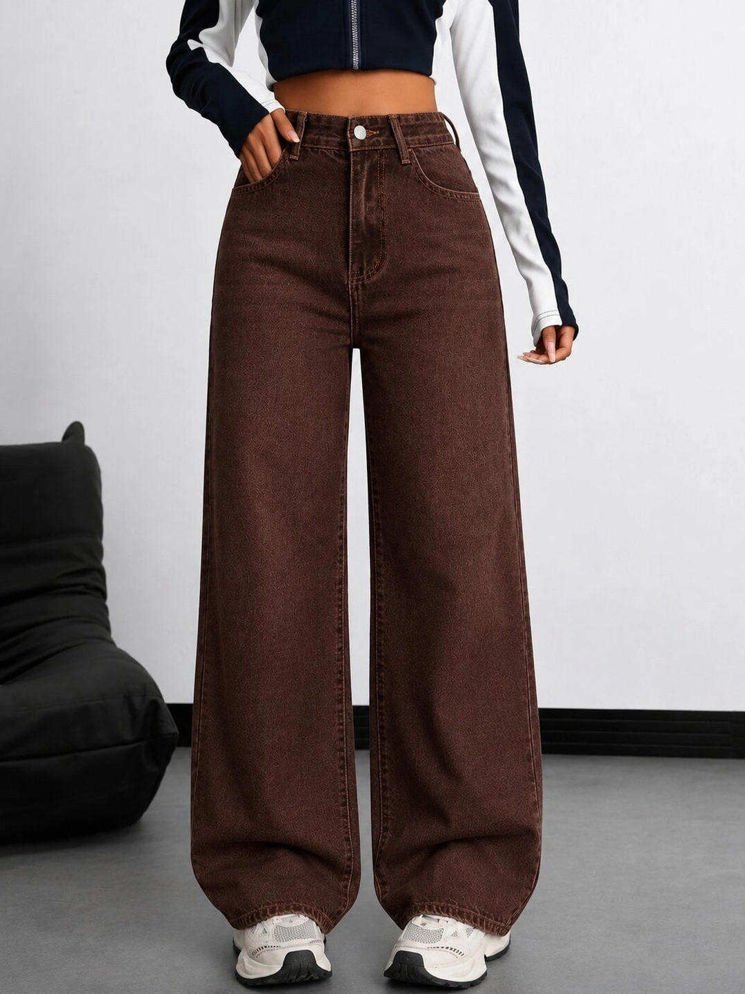 STEPLE DENIMS Women Loose High-Rise Jeans