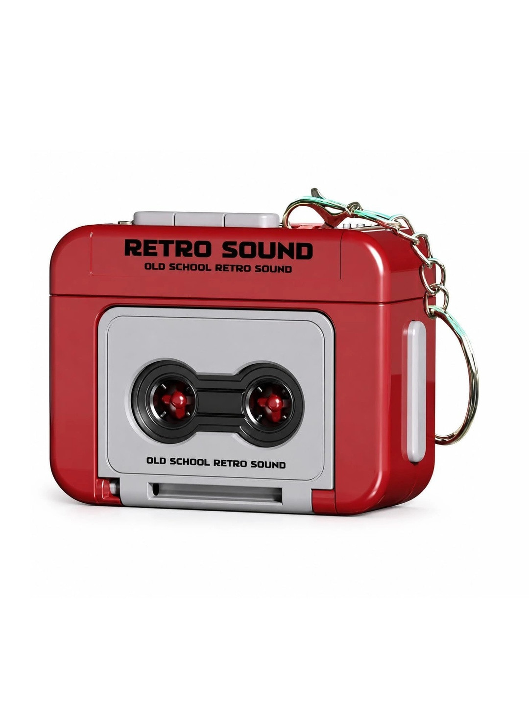 ADKD Retro Cassette Voice Recorder Keychain with Recording, Playback & Music Function