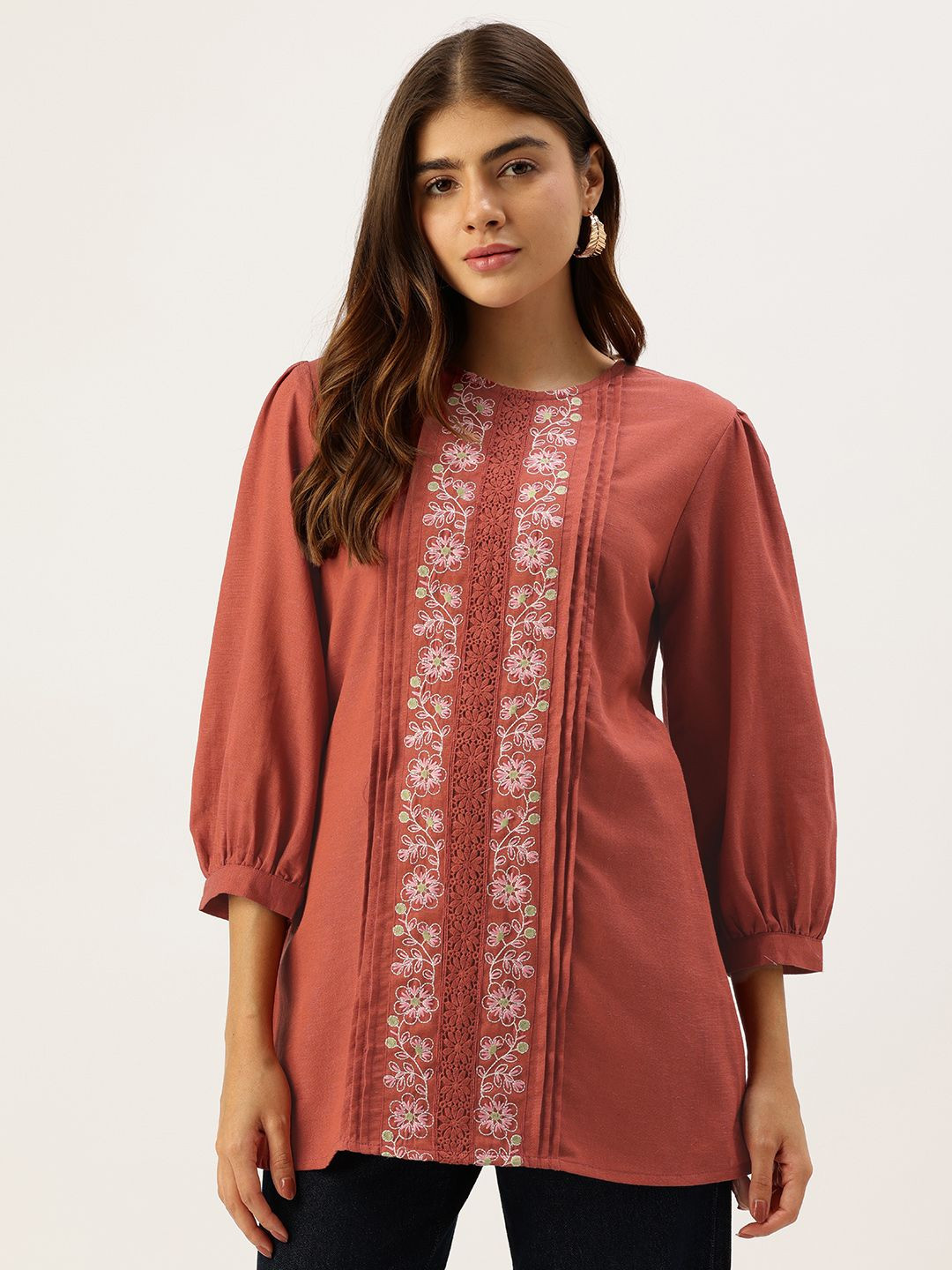 MISRI Floral Embroidered Tunic