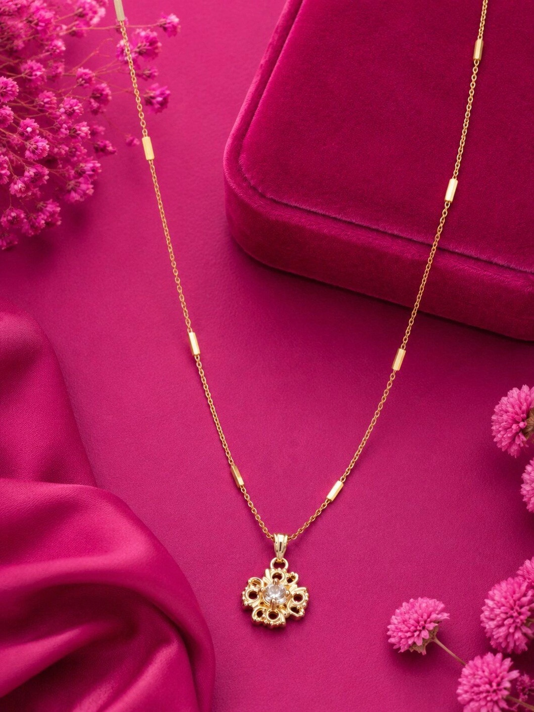 Sangria Brass Gold-Plated Necklace