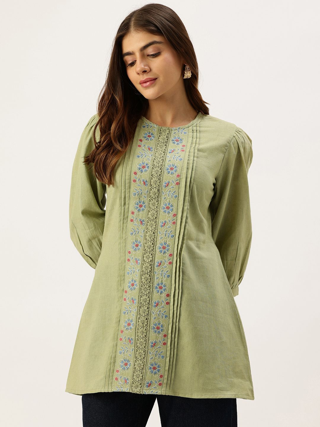 MISRI Floral Embroidered Tunic