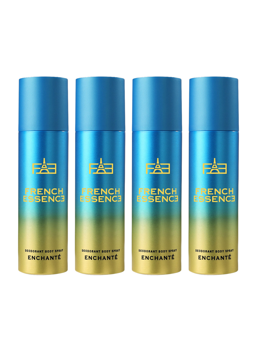 FRENCH ESSENCE Set of 4 Long Lasting Enchante Deodorants - 50 ml each