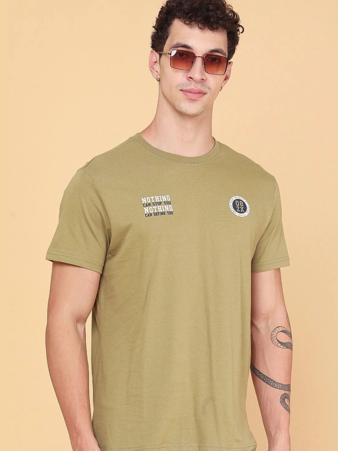 LIMEROAD Men Typography Printed T-shirt