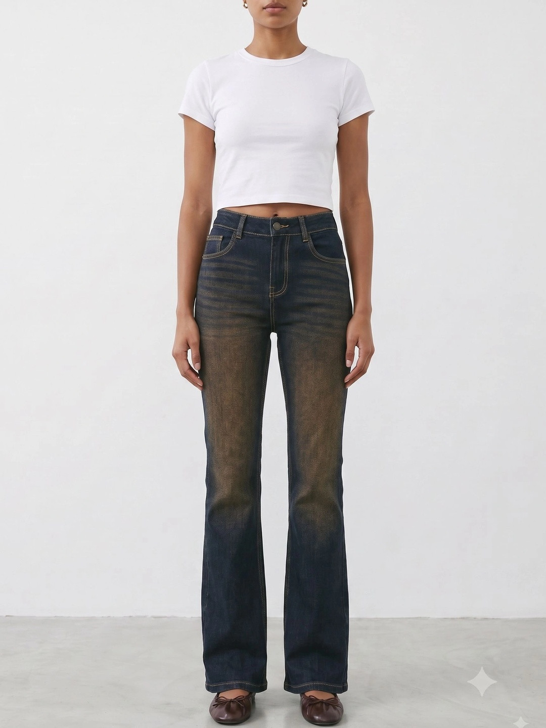 Roadster Women Bootilicious Bootcut High-Rise Ombre Stretchable Jeans