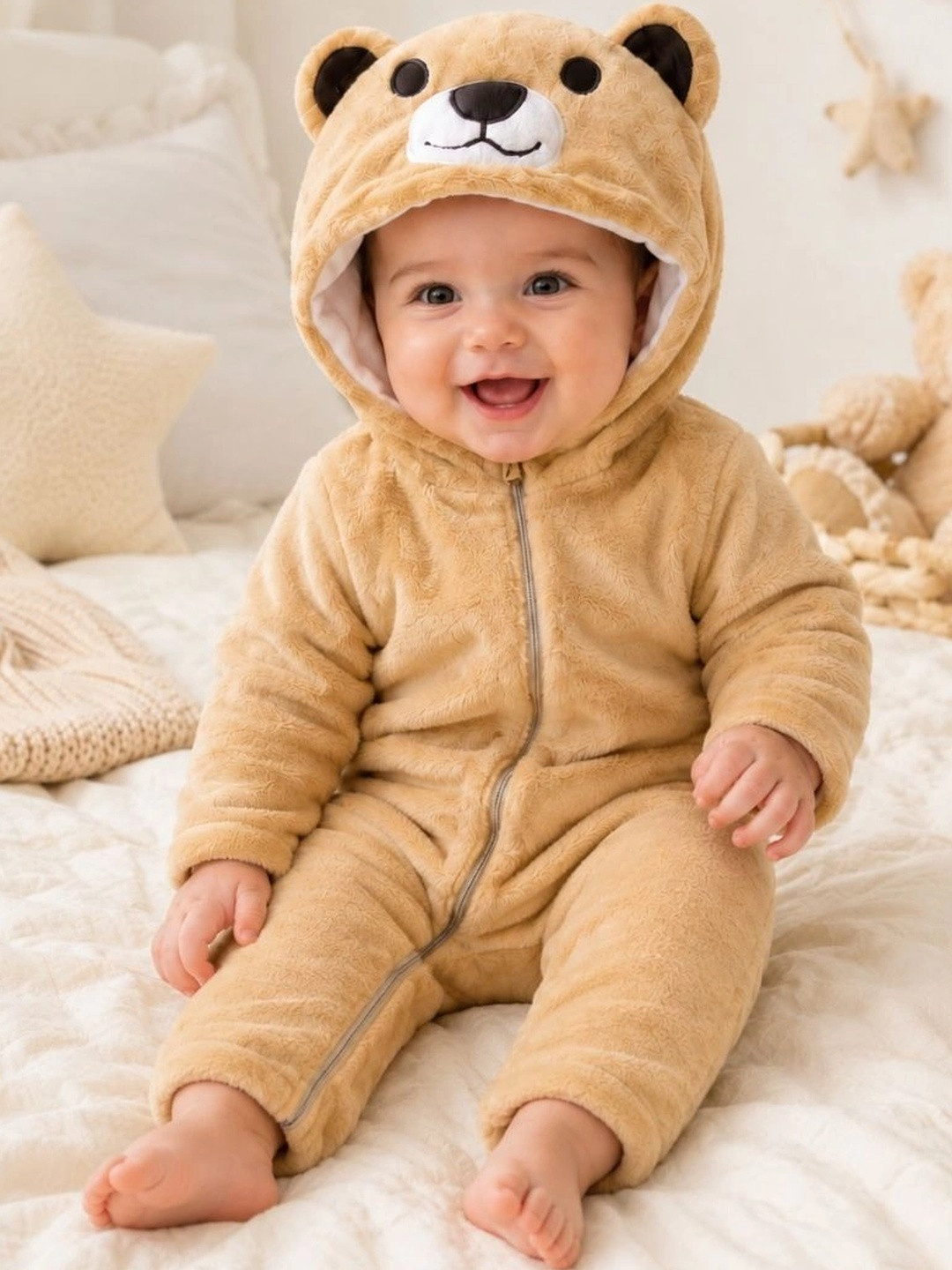 Cuddleloom Infants Hooded Cozy Rompers