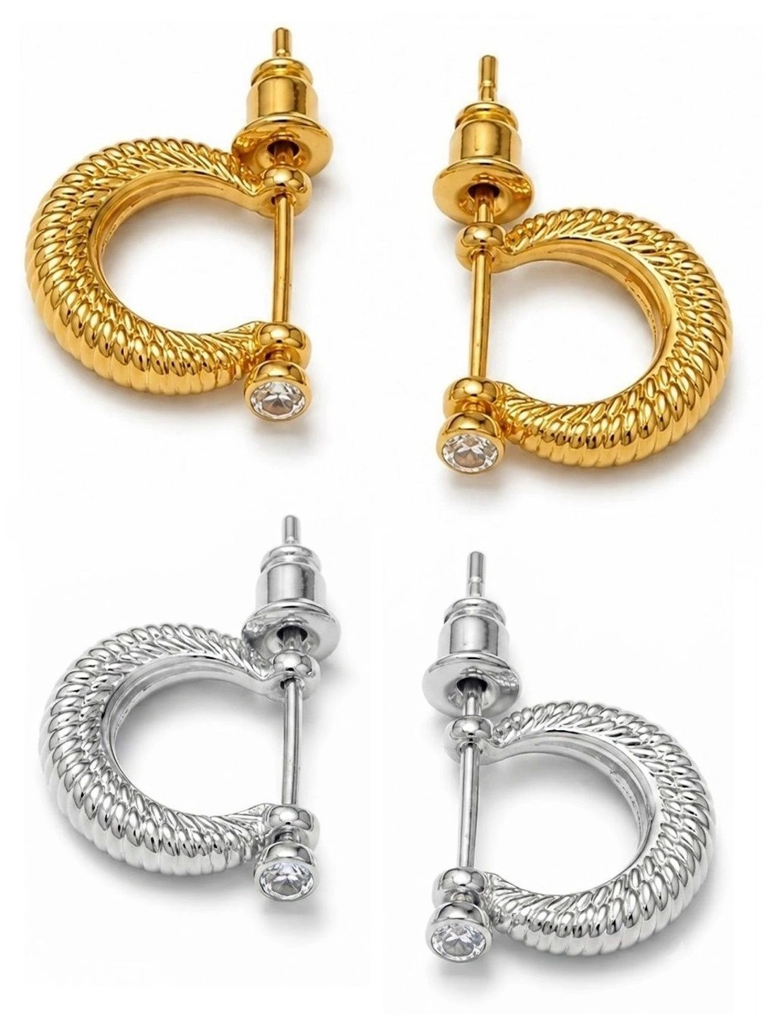 Airtick Circular Half Hoop Earrings