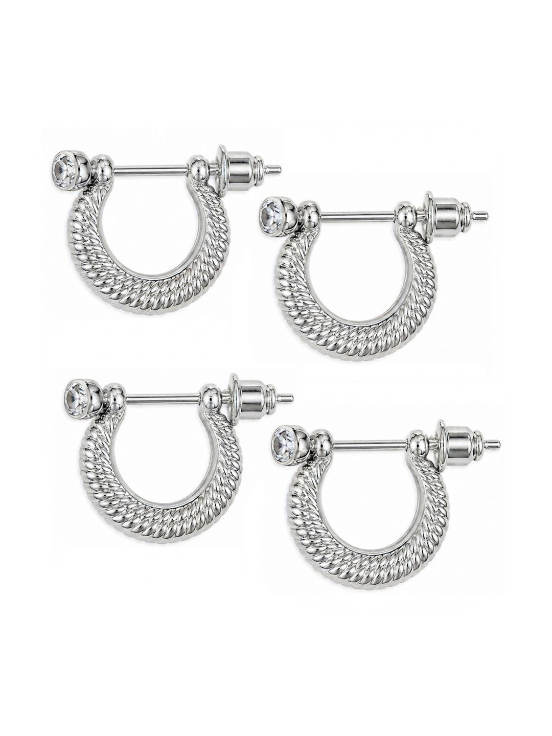 Trenza Circular Half Hoop Earrings