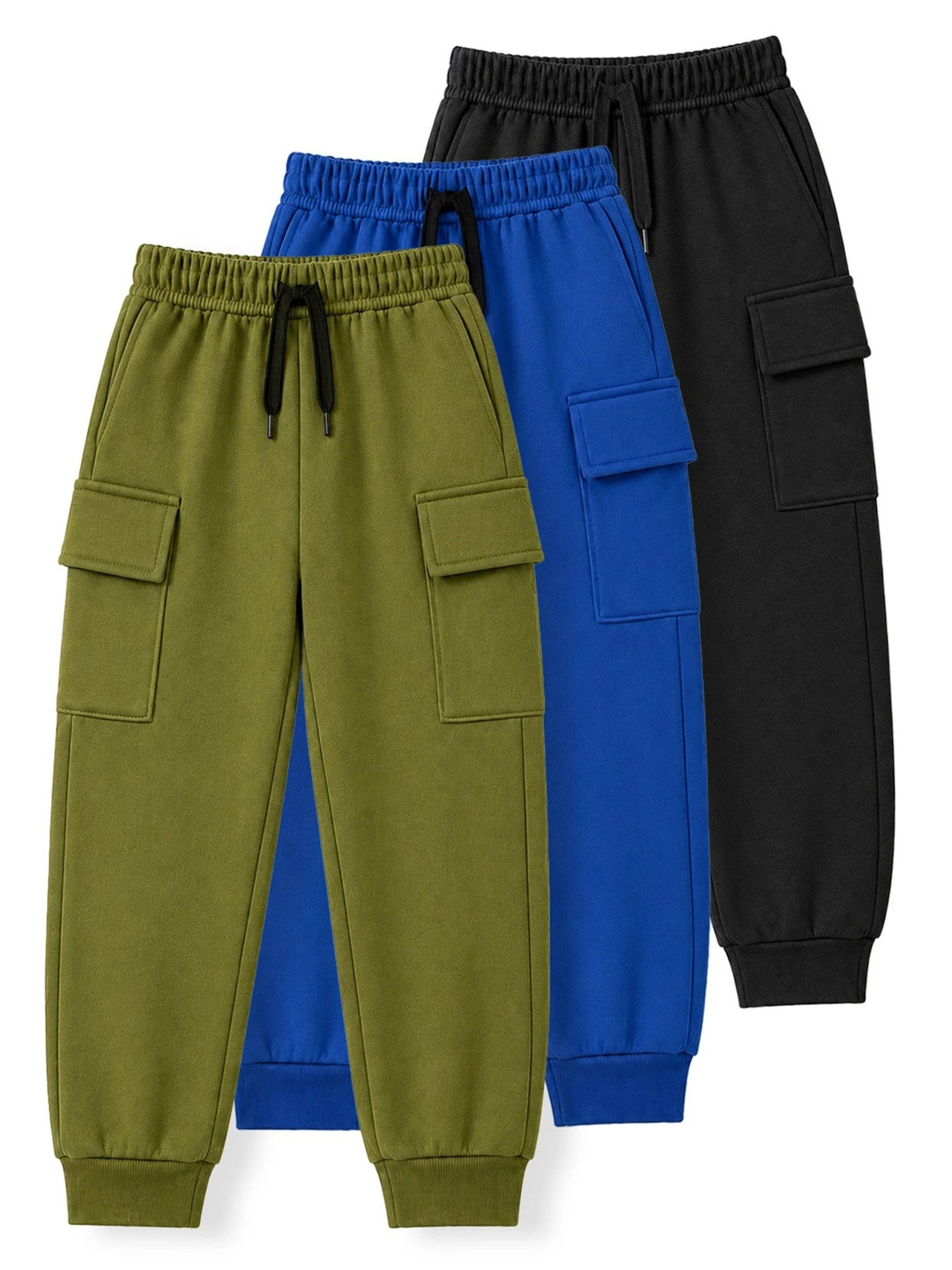 YK Boys Pack Of 3 Printed Mid-RiseJoggers