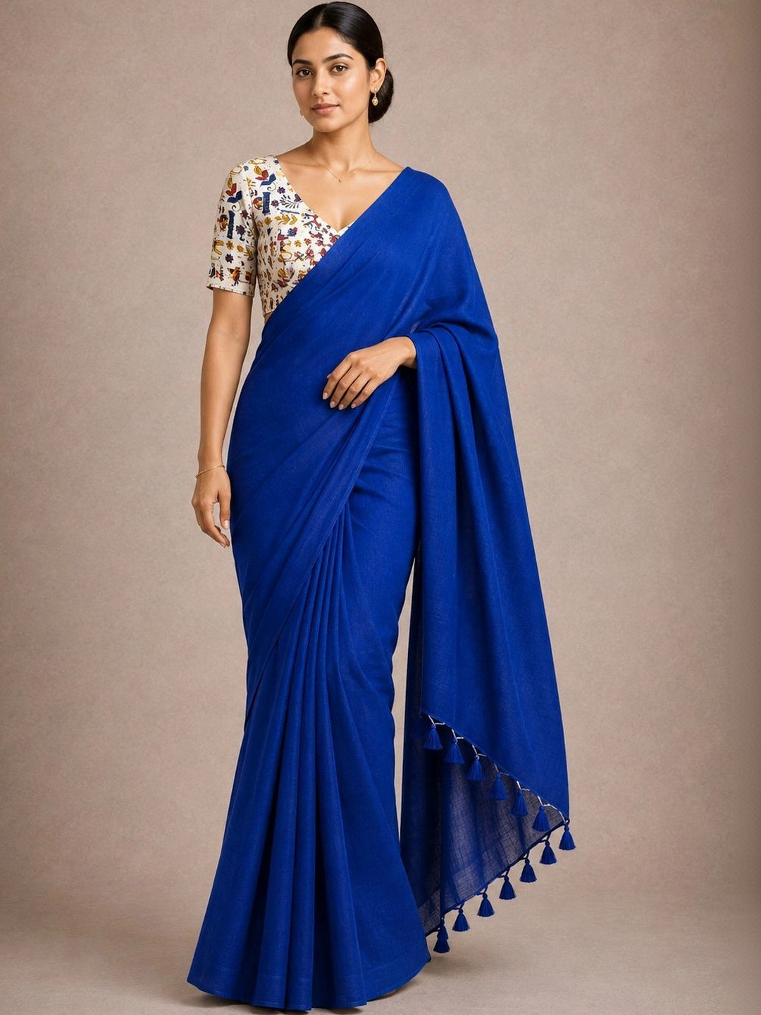 READYMART Kalamkari Pure Cotton Saree