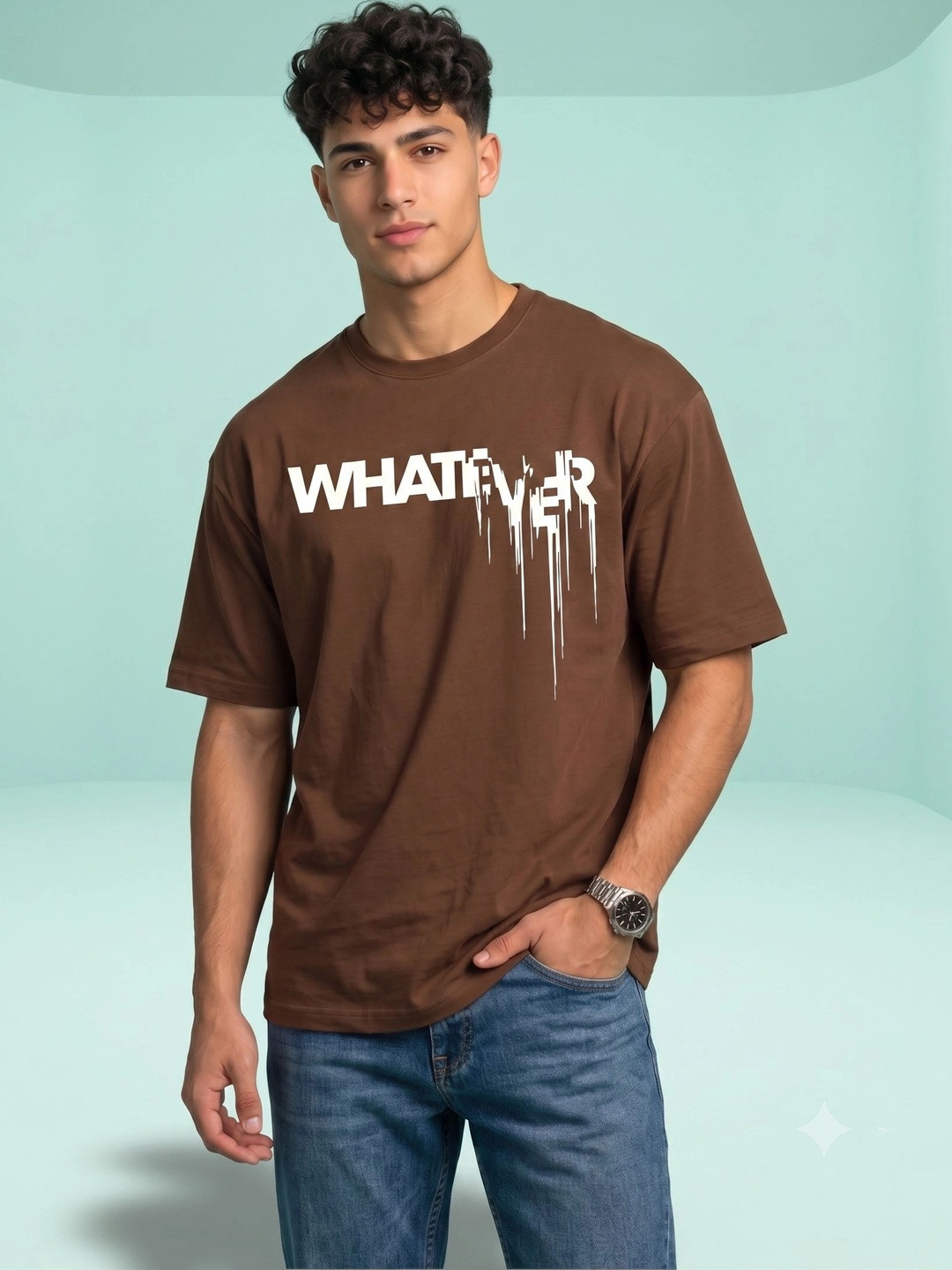 Mast & Harbour Men Oversized Printed T-shirt