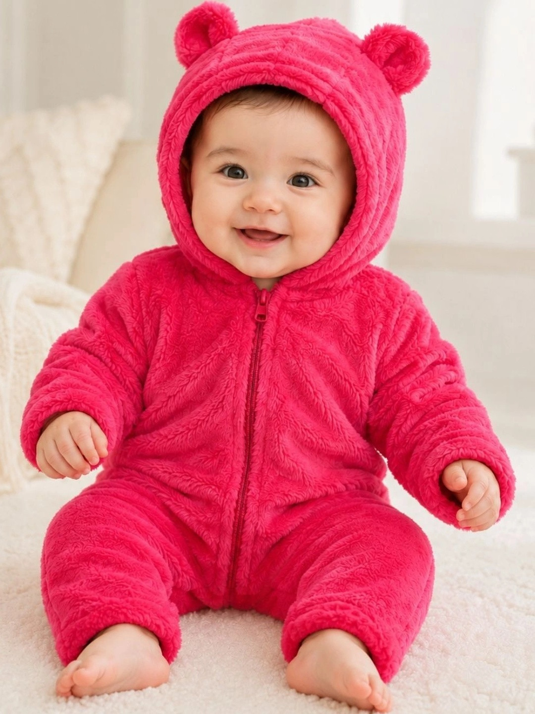 Cuddleloom Infants Hooded Cozy Rompers