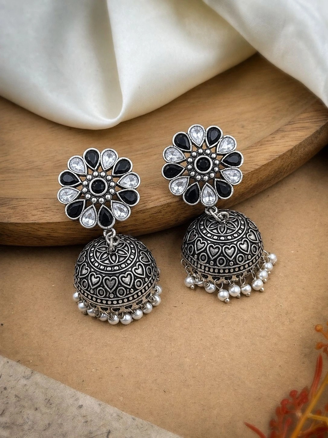 NAMAN ARTS Floral Jhumkas Earrings