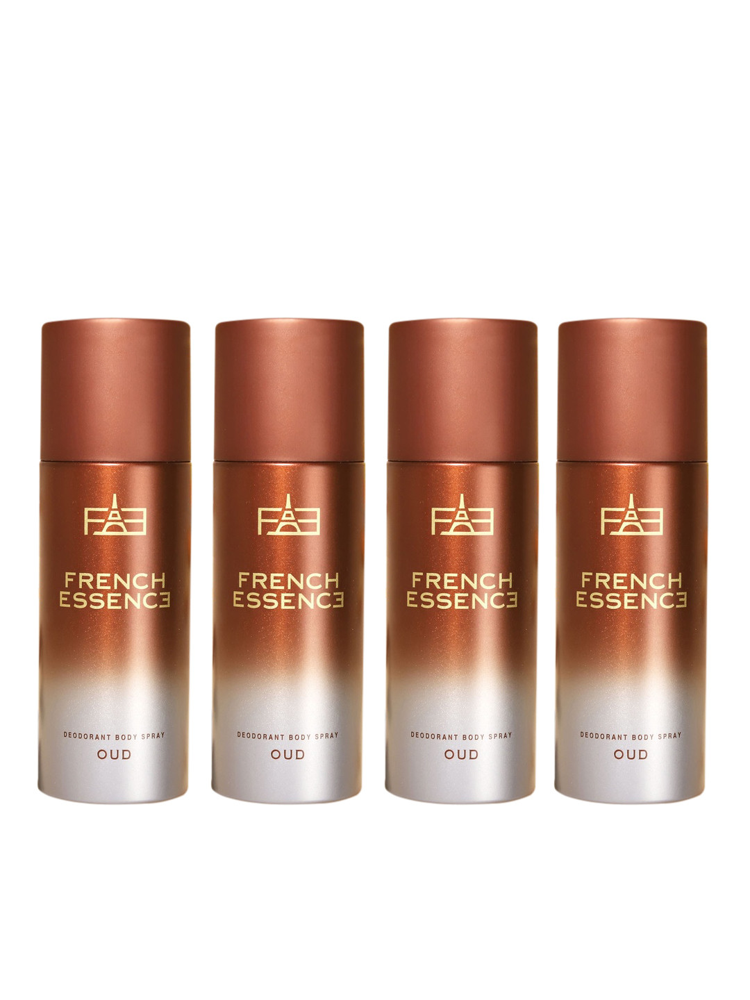 FRENCH ESSENCE Set of 4 Oud Gas Long Lasting Deodorants - 50 ml each