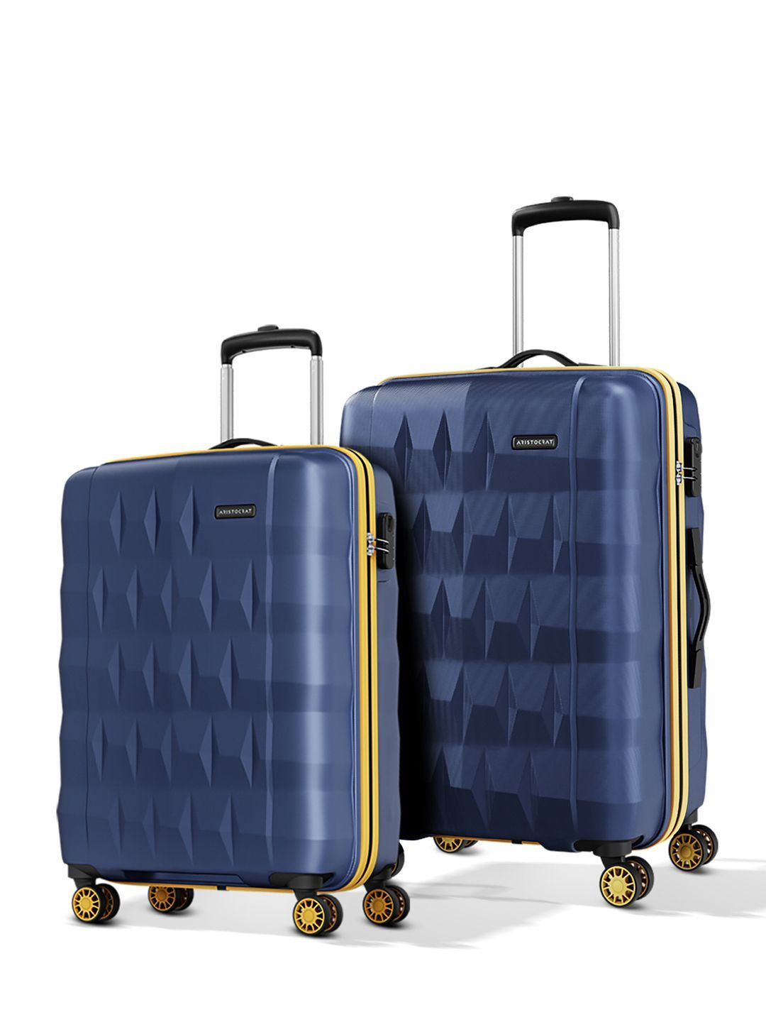 Aristocrat Comet Blue Set of 2 Small & Medium Hard 56 & 66cm Trolley B