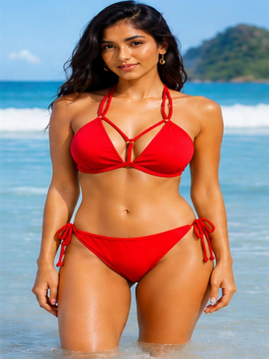 IKNAA Halter Neck Swim Bikini Set