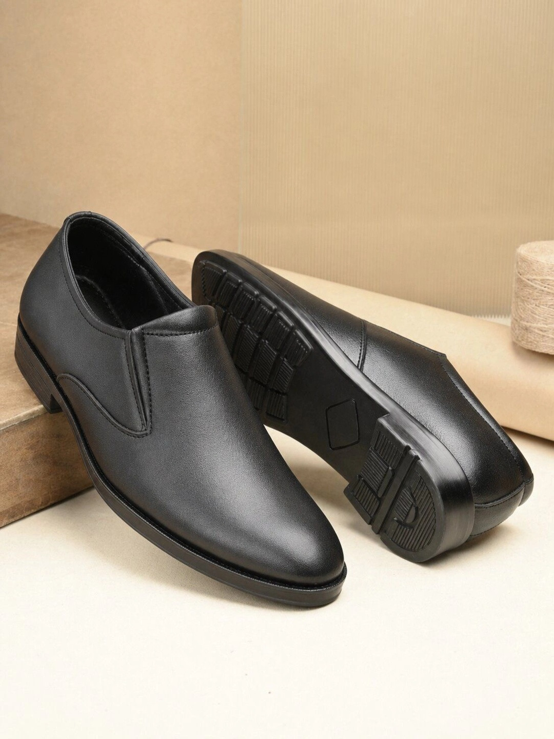 Mast & Harbour Men Round Toe Slip-On Shoes Formal Shoes