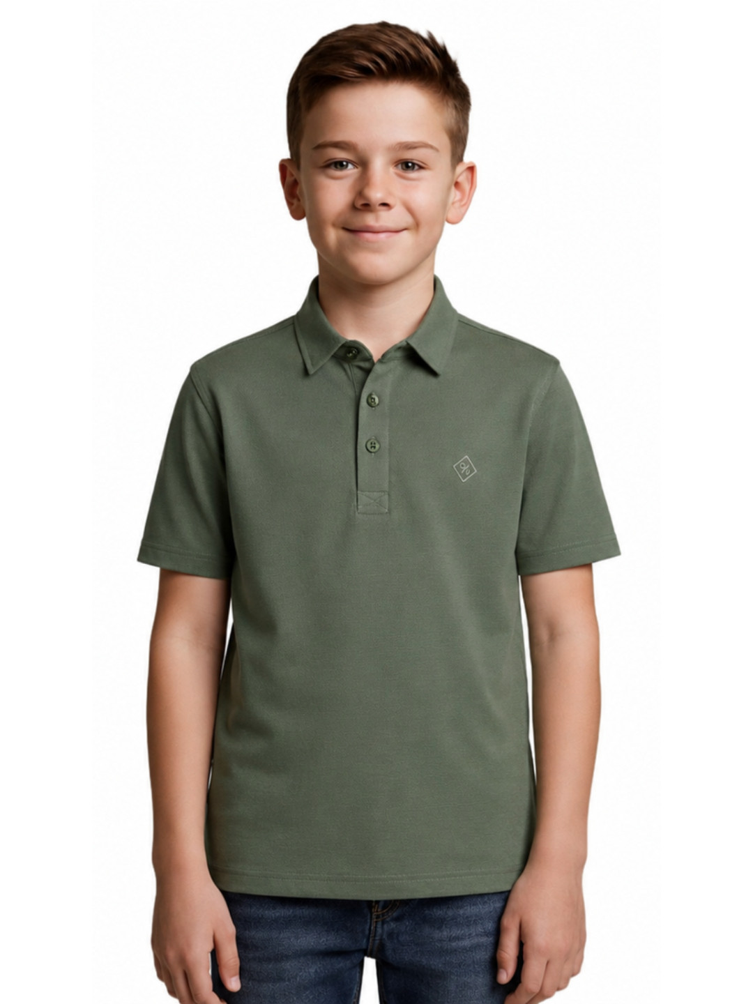 CAVIO Boys Solid Polo Collar T-shirt