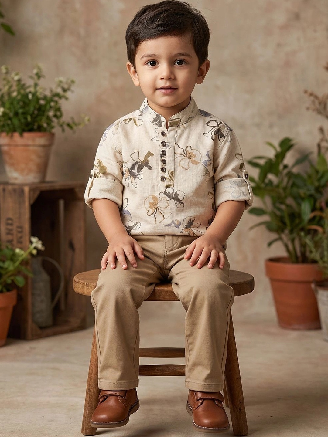 V-Mart Boys Floral Printed Casual Shirt