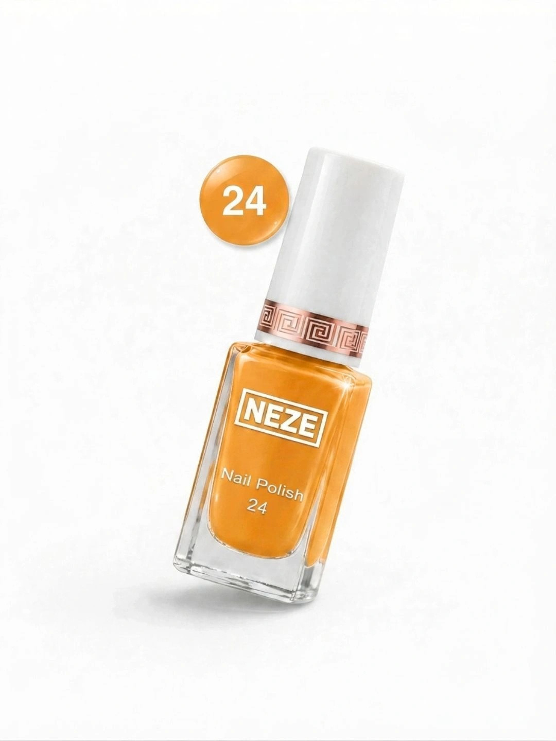Neze Set Of 2 Long-Wearing Nail Polish & Nail Polish Remover Wipes - Orange-Coloured