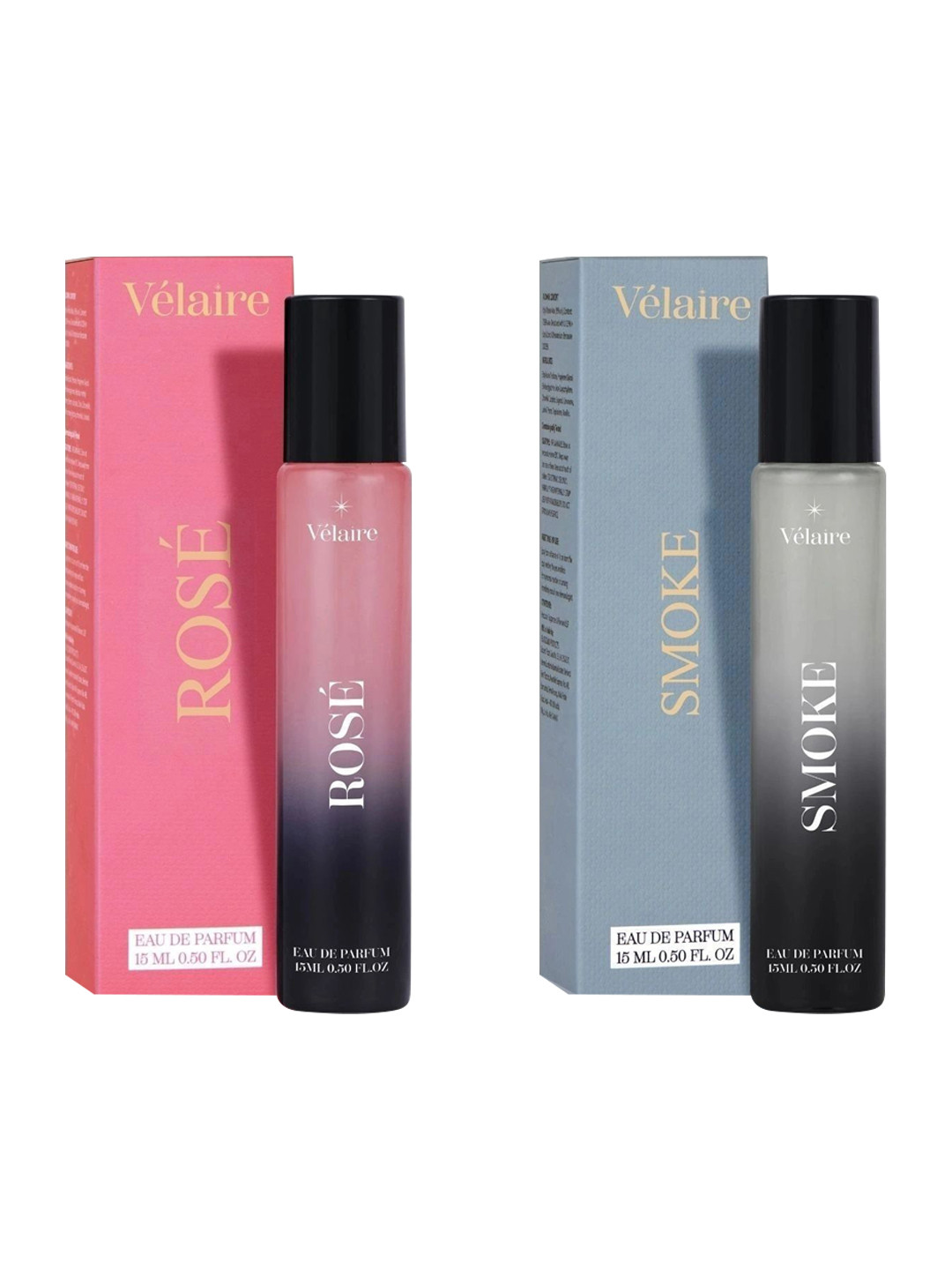 Velaire Set Of 2 Rose & Smoke Long Lasting Eau De Parfum - 15 ml Each