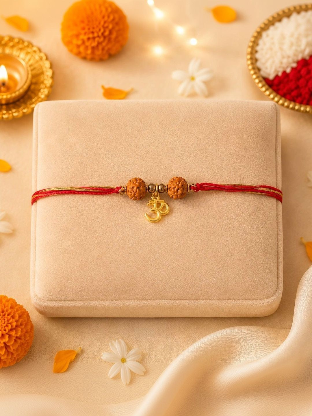 SALTY OM Rudraksha Thread Rakhi