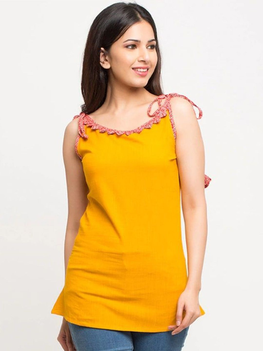 KALINI Cotton Longline Top