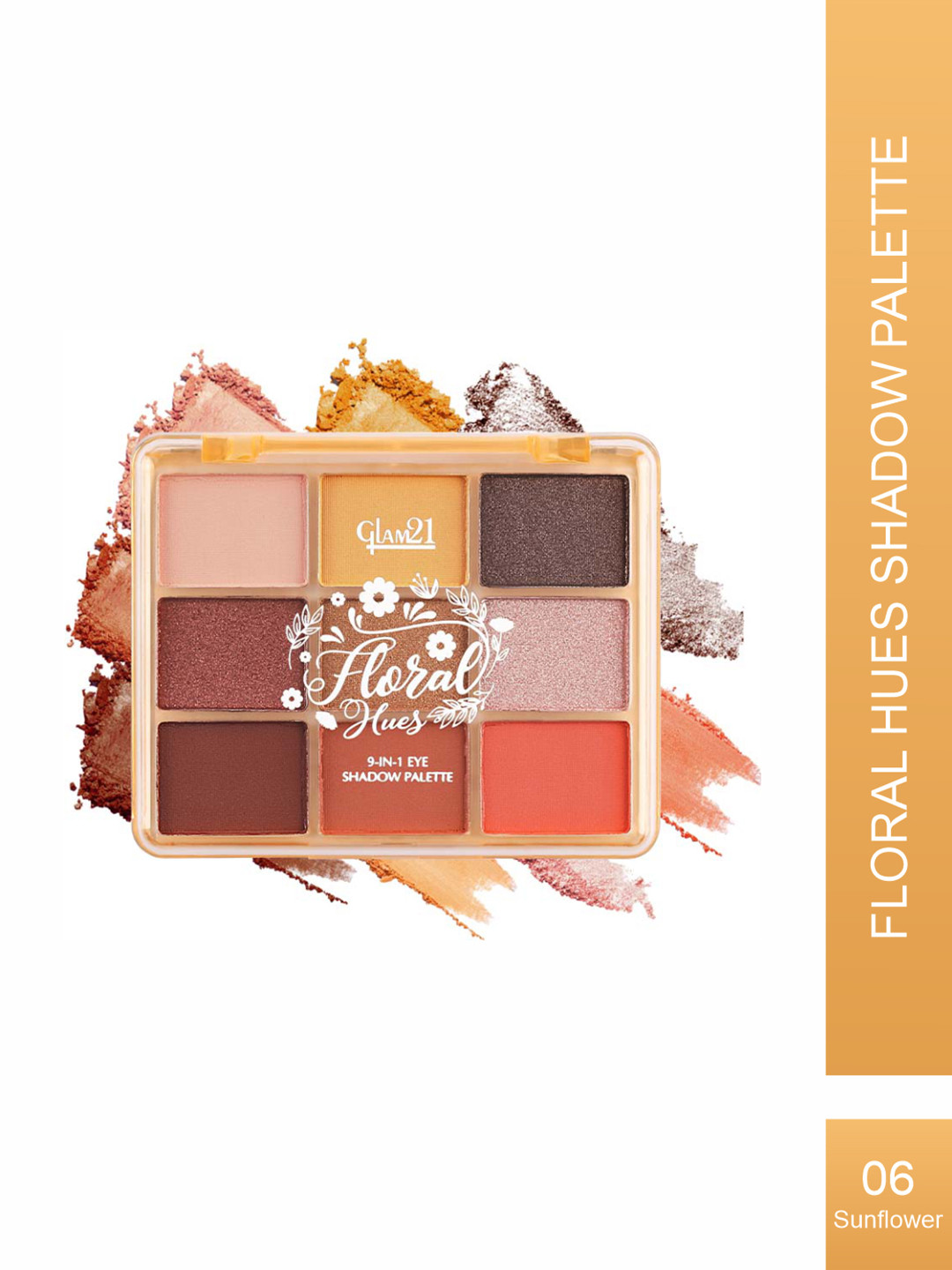 GLAM21 Floral Hues Eyeshadow Palette - 7.2g - Sunflower 06