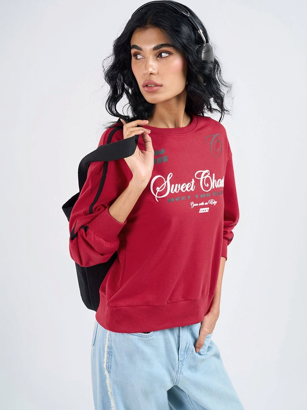 People Women Printed Sweatshirt